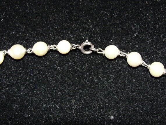 Handmade Sterling Silver Cultured Pearl Bead Necklace Size ONE SIZE - 4 Thumbnail