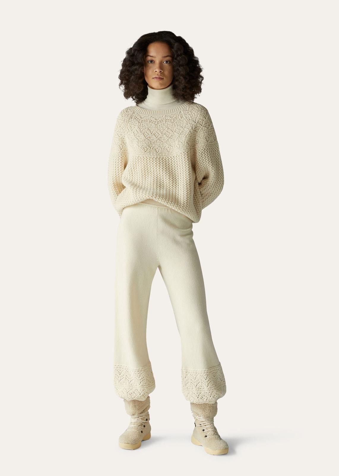 Loro Piana o1srvl11e1224 Engadin Cashmere Pant in Off White Size 28" / US 6 / IT 42 - 2 Thumbnail
