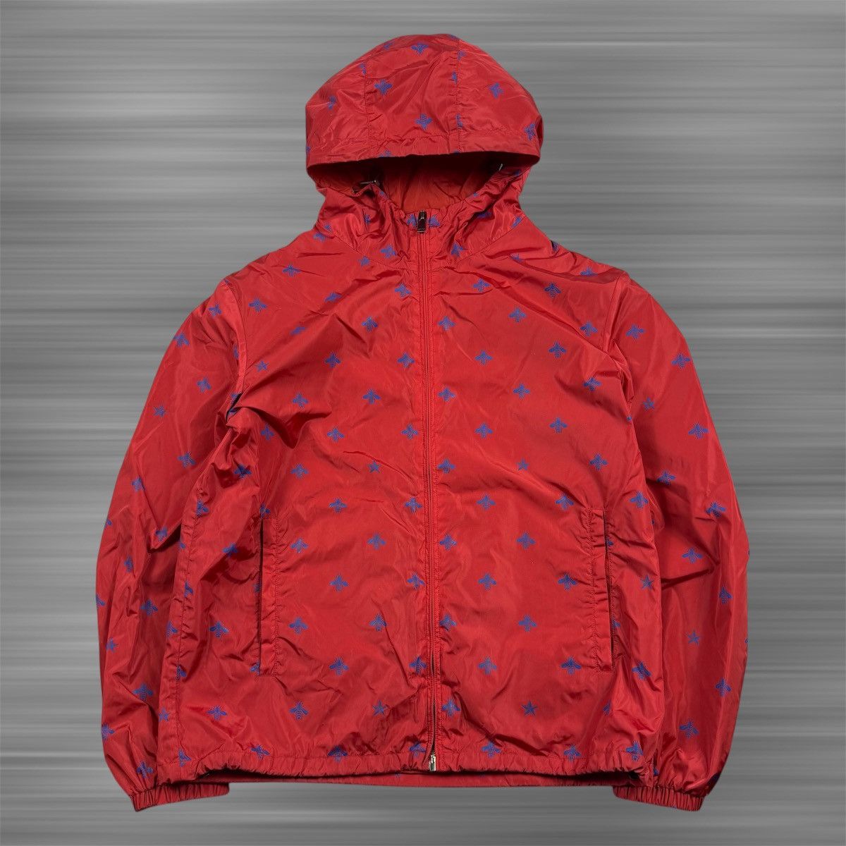 Gucci Gucci Bee And Star Print Windbreaker ‘Red’ Jacket Size US M / EU 48-50 / 2 - 1 Thumbnail