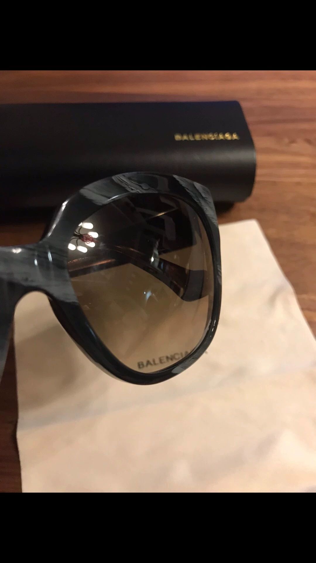 Balenciaga Balenciaga new black gray marble unisex sunglasses Size ONE SIZE - 7 Thumbnail