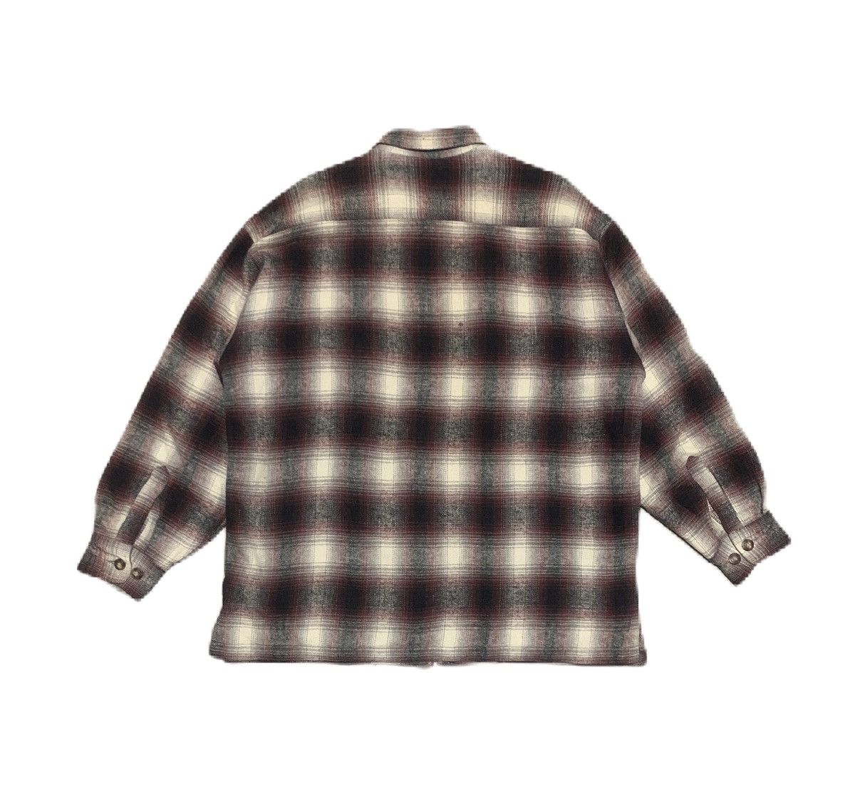 Vintage Vintage Lucky Strike Zipper Wool Flannel Shirt Jacket Size US L / EU 52-54 / 3 - 3 Thumbnail