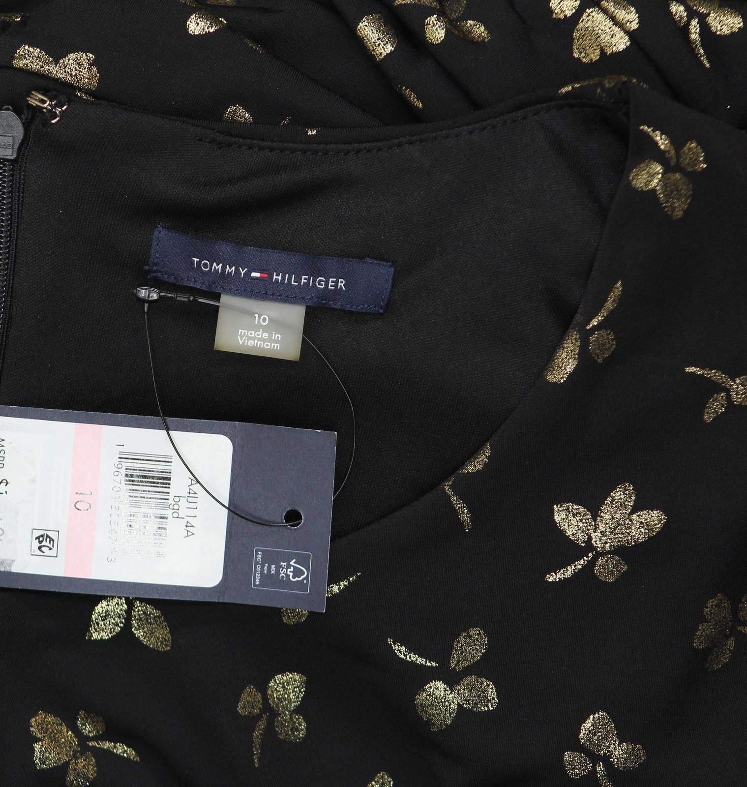 Tommy Hilfiger Nwt Tommy Hilfiger Tie Knit Fit Flare Dress Black / Gold 10 Size L / US 10 / IT 46 - 3 Thumbnail