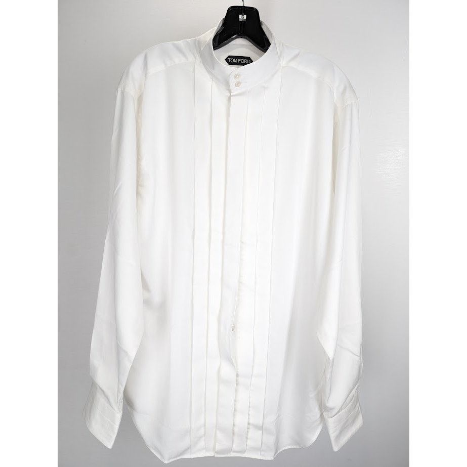 Tom Ford o1rshd1 Button Shirt in White Size US S / EU 44-46 / 1 - 2 Thumbnail