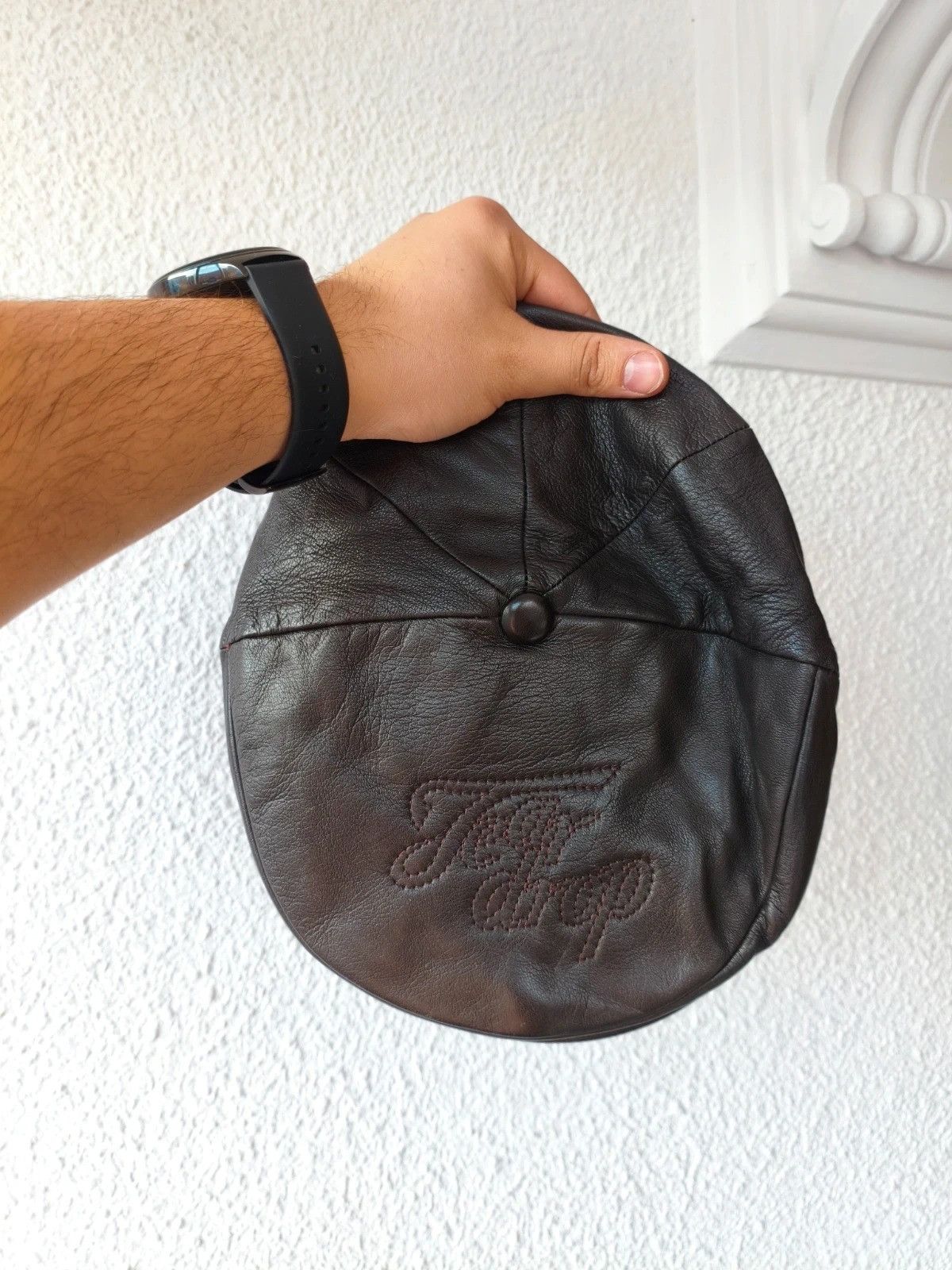 Yohji Yamamoto Yohji Yamamoto archive AW2003 leather cap beret "Tear Drop" Size ONE SIZE - 2 Thumbnail
