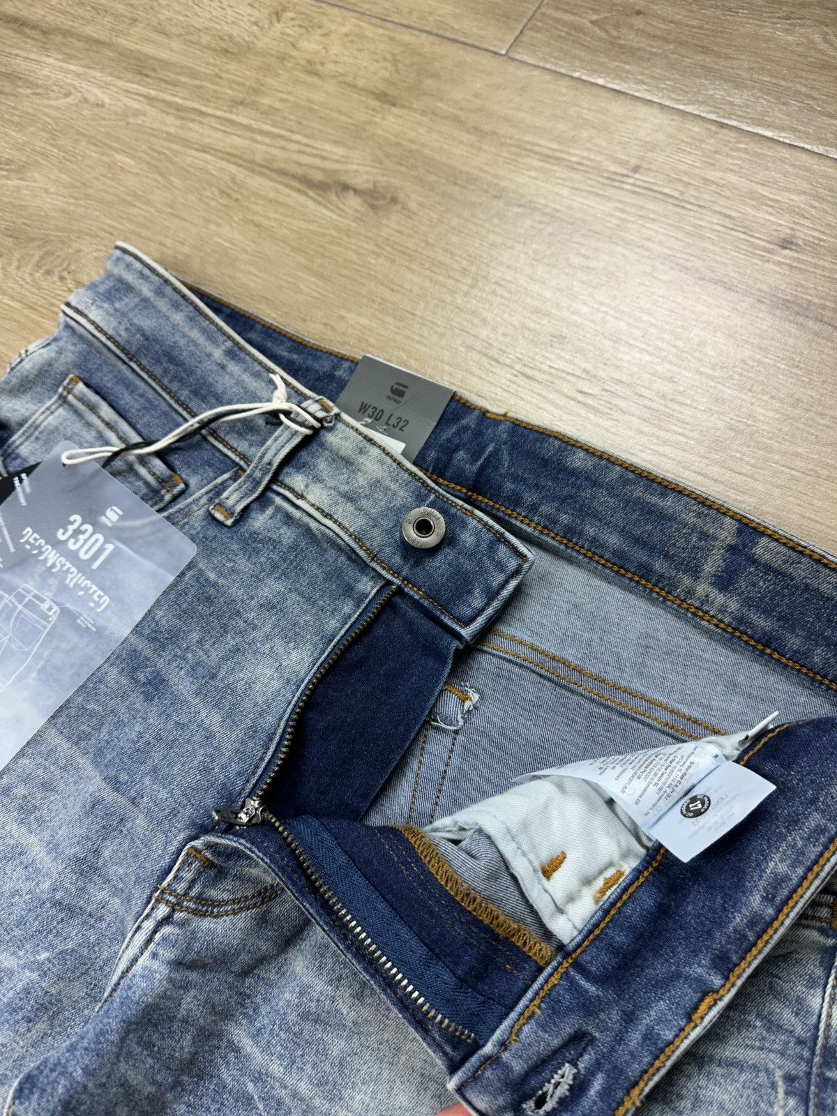 G-Star NEW🏷️ G-Star Raw 3301 Deconstructed Super Slim Denim Jeans Size US 30 / EU 46 - 5 Thumbnail