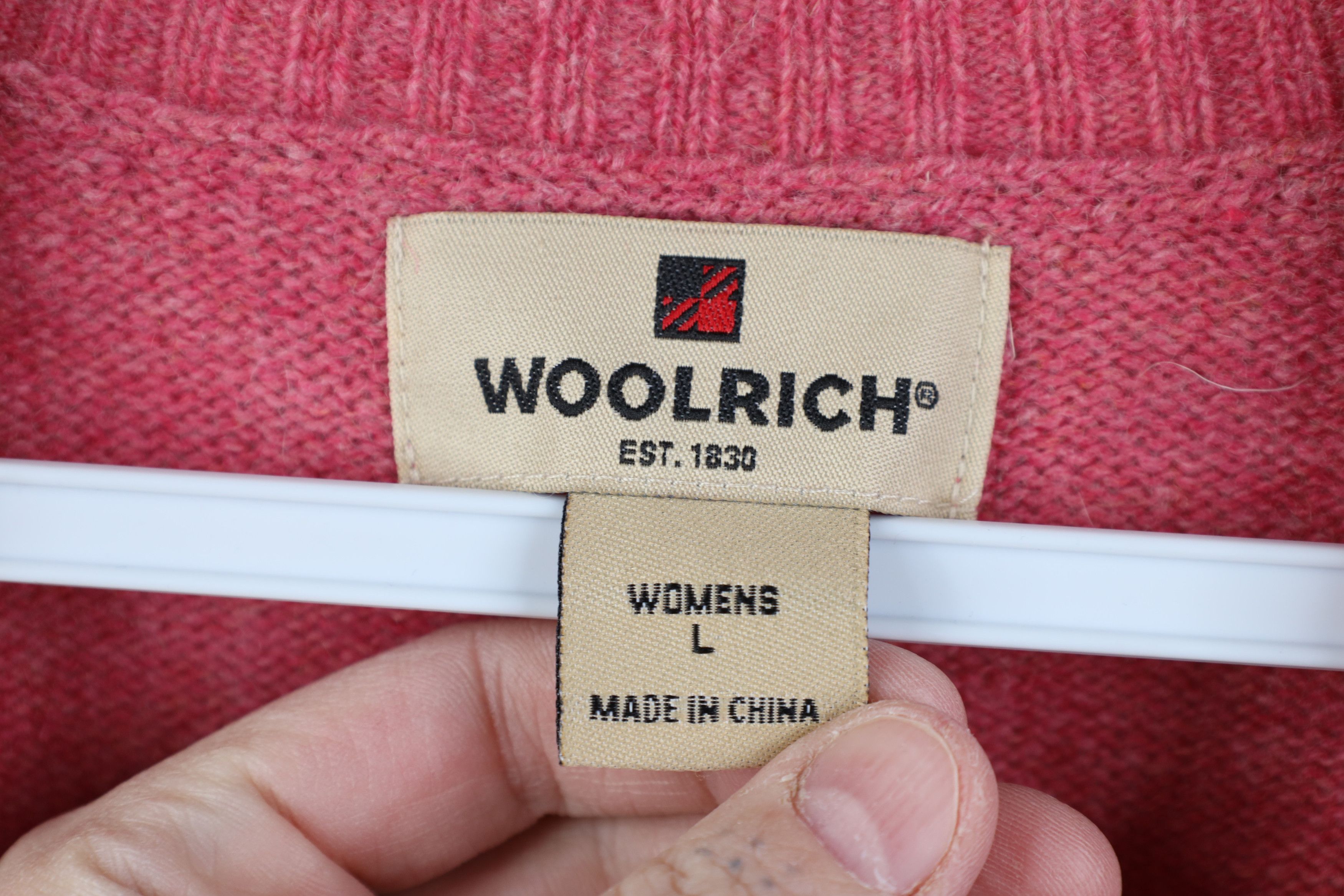Woolrich Woolen Mills Vintage 90s Woolrich Lambswool Knit Fair Isle Sweater Pink Size L / US 10 / IT 46 - 4 Thumbnail