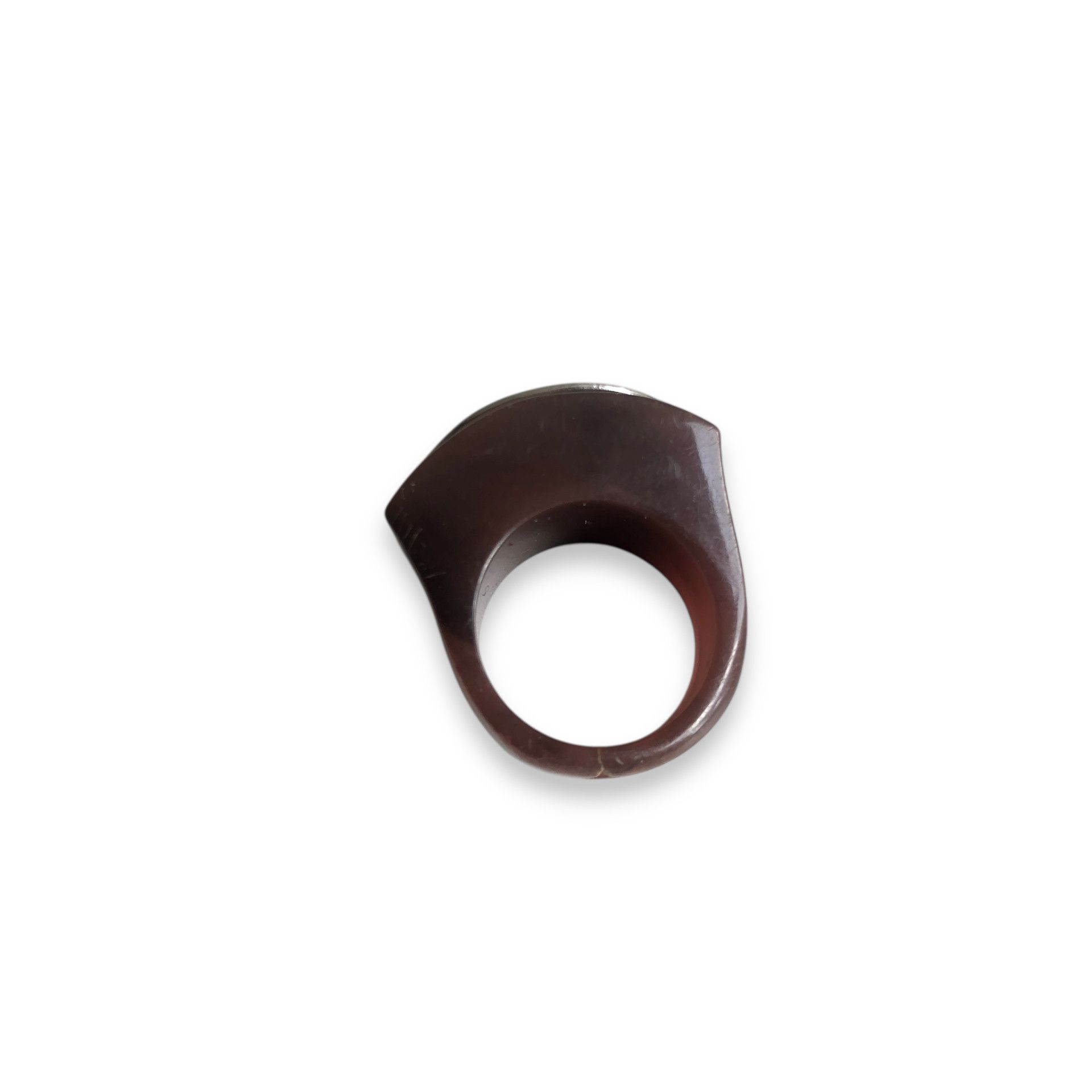Vintage 🔥Vintage YSL YVES SAINT LAURENT Ceramic Crystal Ring Size ONE SIZE - 2 Thumbnail