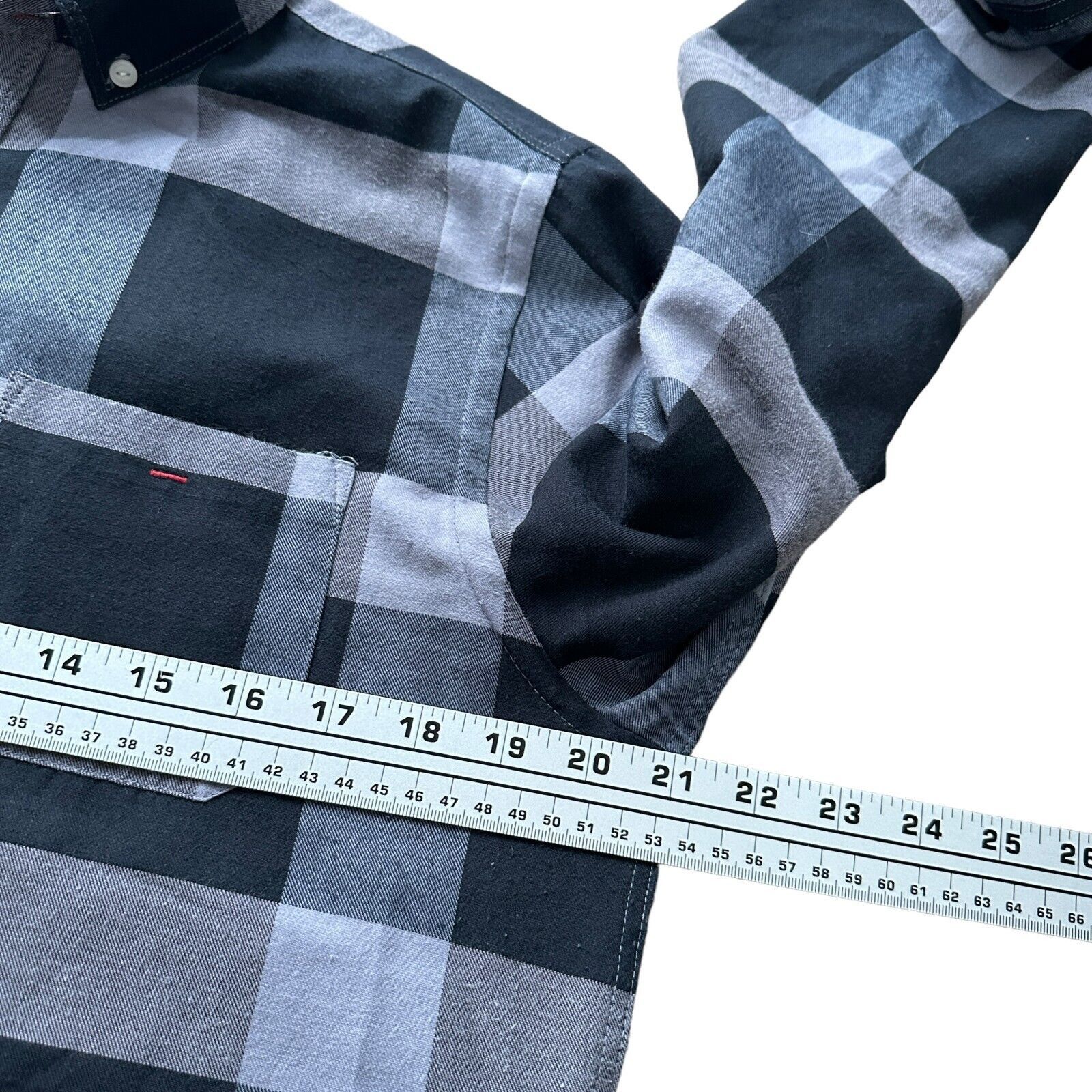 The Unbranded Brand Spitalfields Shirt Men’s M Grey Checked Cotton Button Down Size US M / EU 48-50 / 2 - 7 Thumbnail