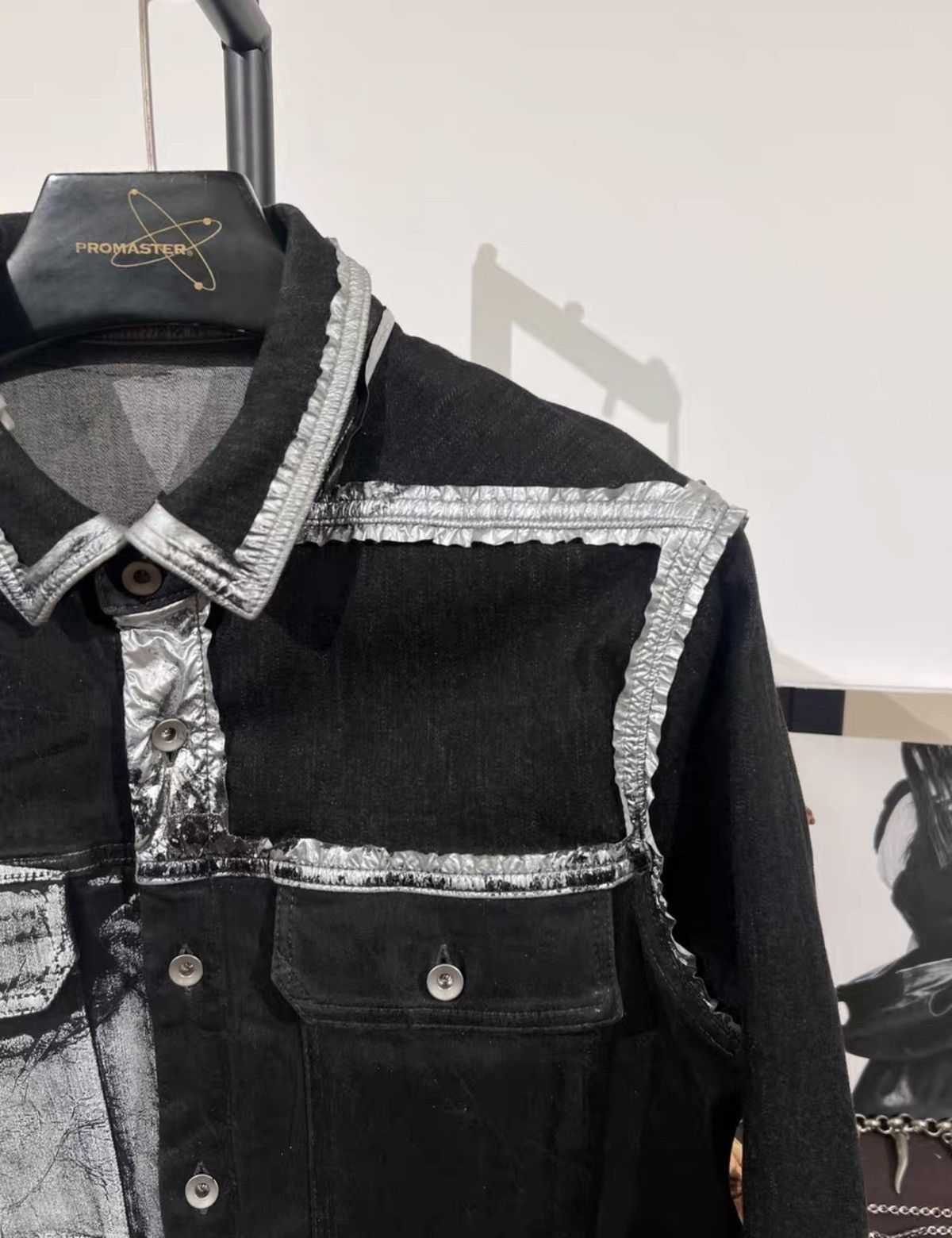 Rick Owens Rick Owens 2022 Worker Jacket Waxed Canvas & Denim Patchwork Size US M / EU 48-50 / 2 - 4 Thumbnail