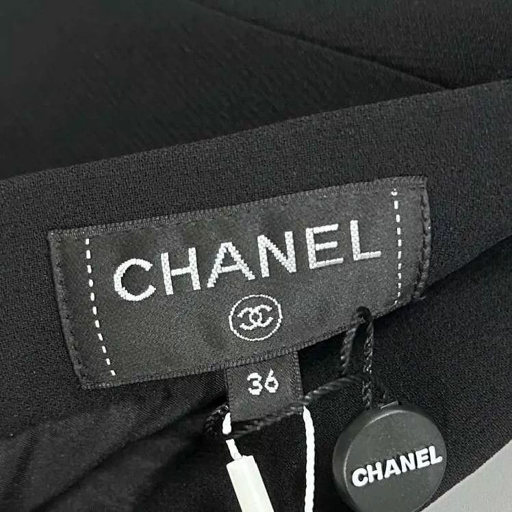 Chanel Chanel blk zipper umbrella hem women's 36 NWT skirt Size 26" / US 2 / IT 38 - 7 Thumbnail