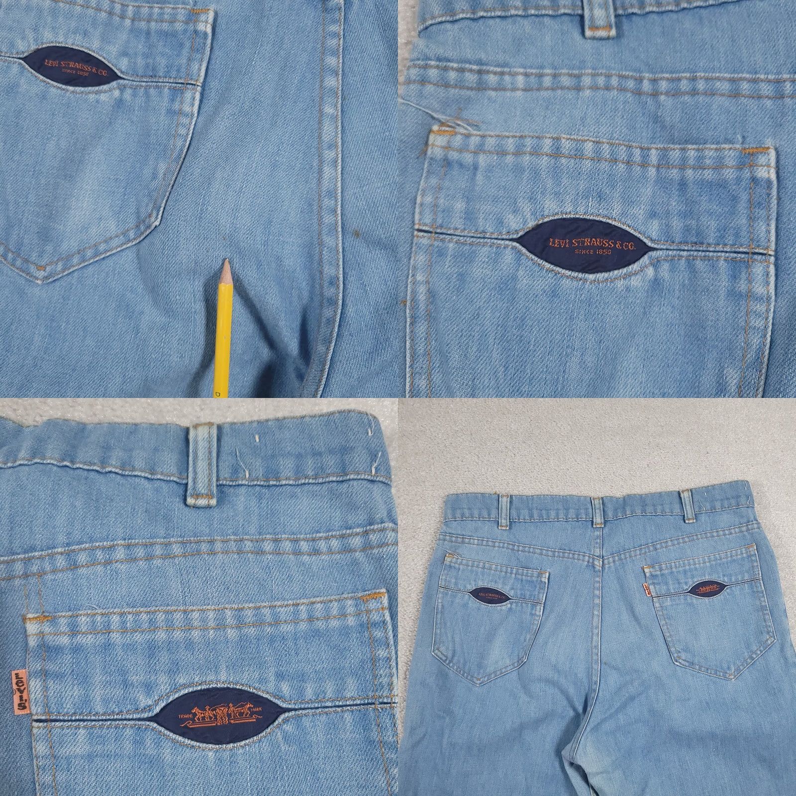 Levi's VINTAGE Levi's 22247 Jeans Mens 34x29 Blue Denim Talon Zipper Straight USA 80s Size US 34 / EU 50 - 11 Thumbnail