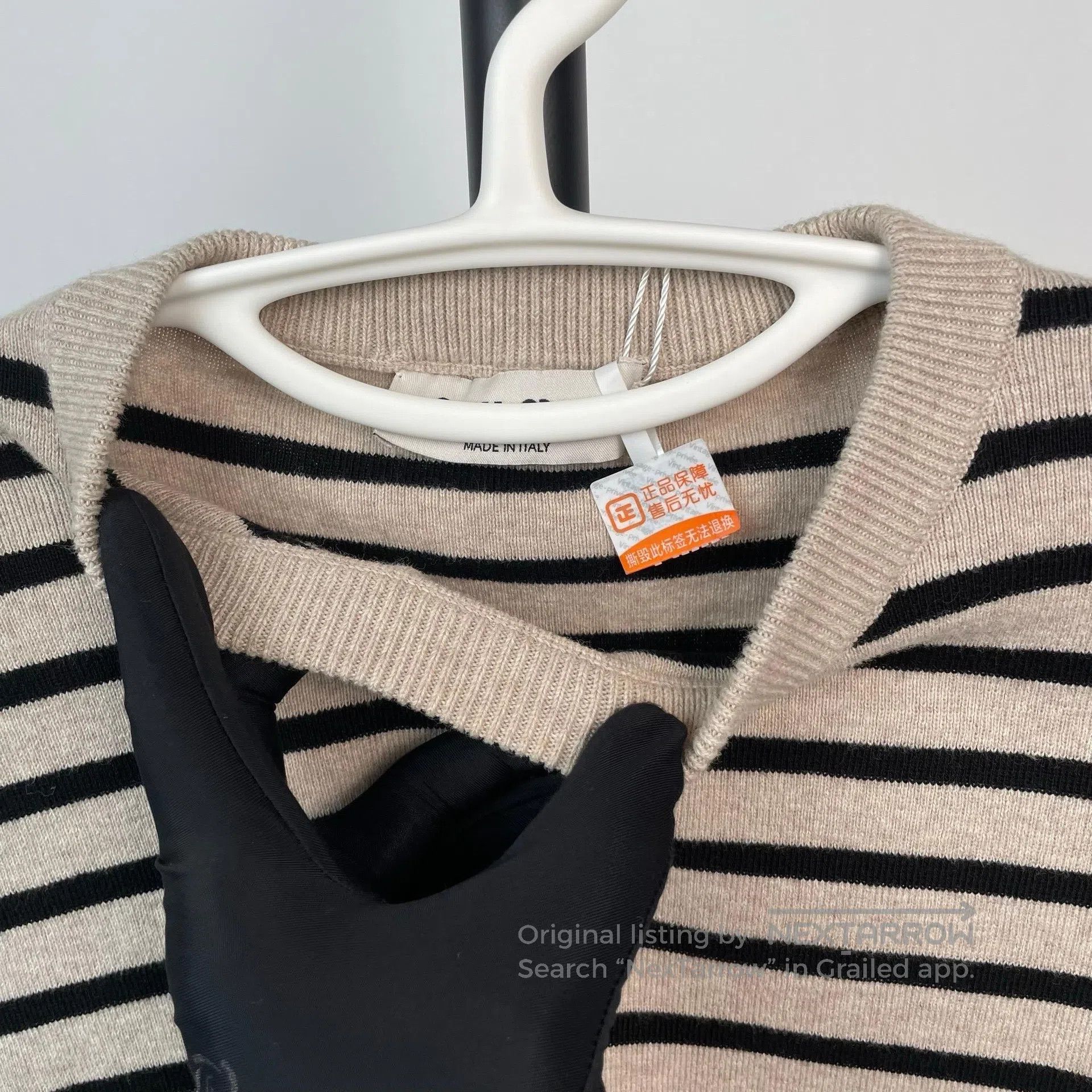 Miu Miu Miu Miu Striped Printed Logo Short Sleeve Round Neck Knit Size S / US 4 / IT 40 - 8 Thumbnail