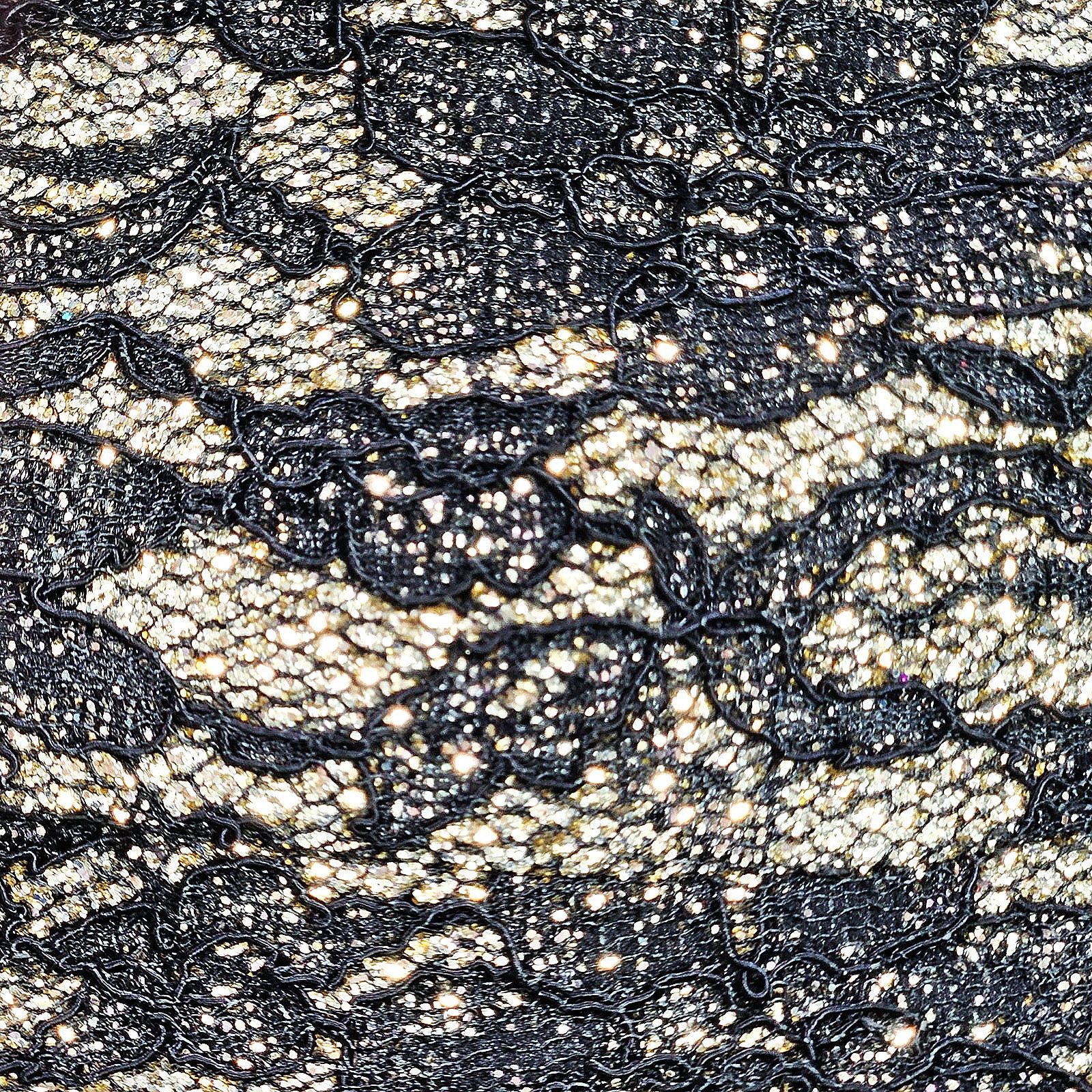 Other Tahari Arthur Levine Gold Black Lace Sheath Dress 2P Petite Size XS / US 0-2 / IT 36-38 - 3 Thumbnail
