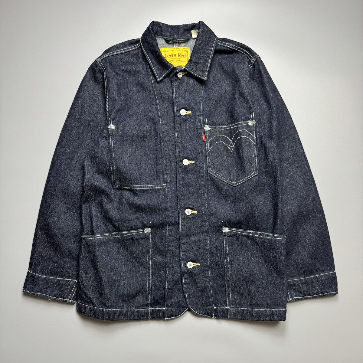 Levi's Levis Red - Engineered Indigo Raw Denim Coveralls Jacket Size US S / EU 44-46 / 1 - 1 Thumbnail