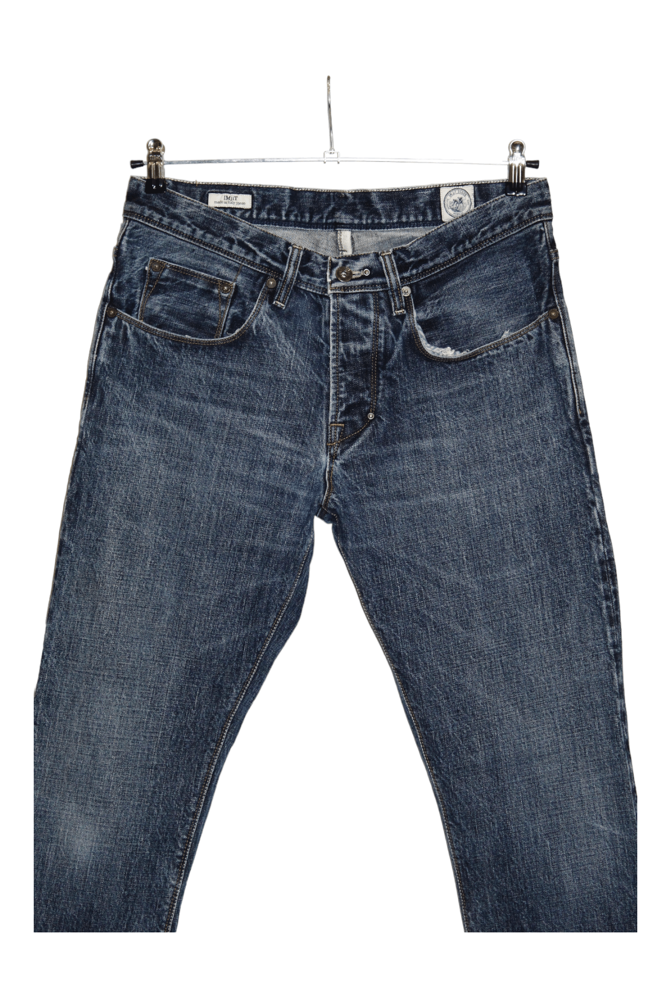 Blue Blue Japan IMjiT35020 803s AGHI 14oz selvedge natural faded jeans Size US 32 / EU 48 - 3 Thumbnail