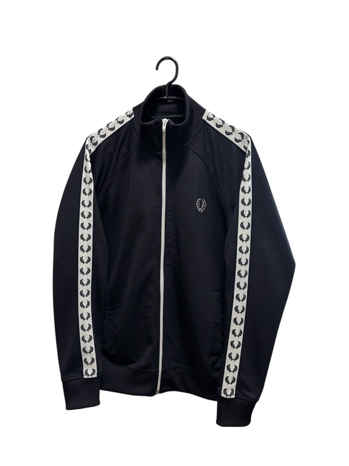 Fred Perry Fred Perry Jacket Track Olympic Black Casual Mens Size S-M Size US M / EU 48-50 / 2 - 2 Thumbnail
