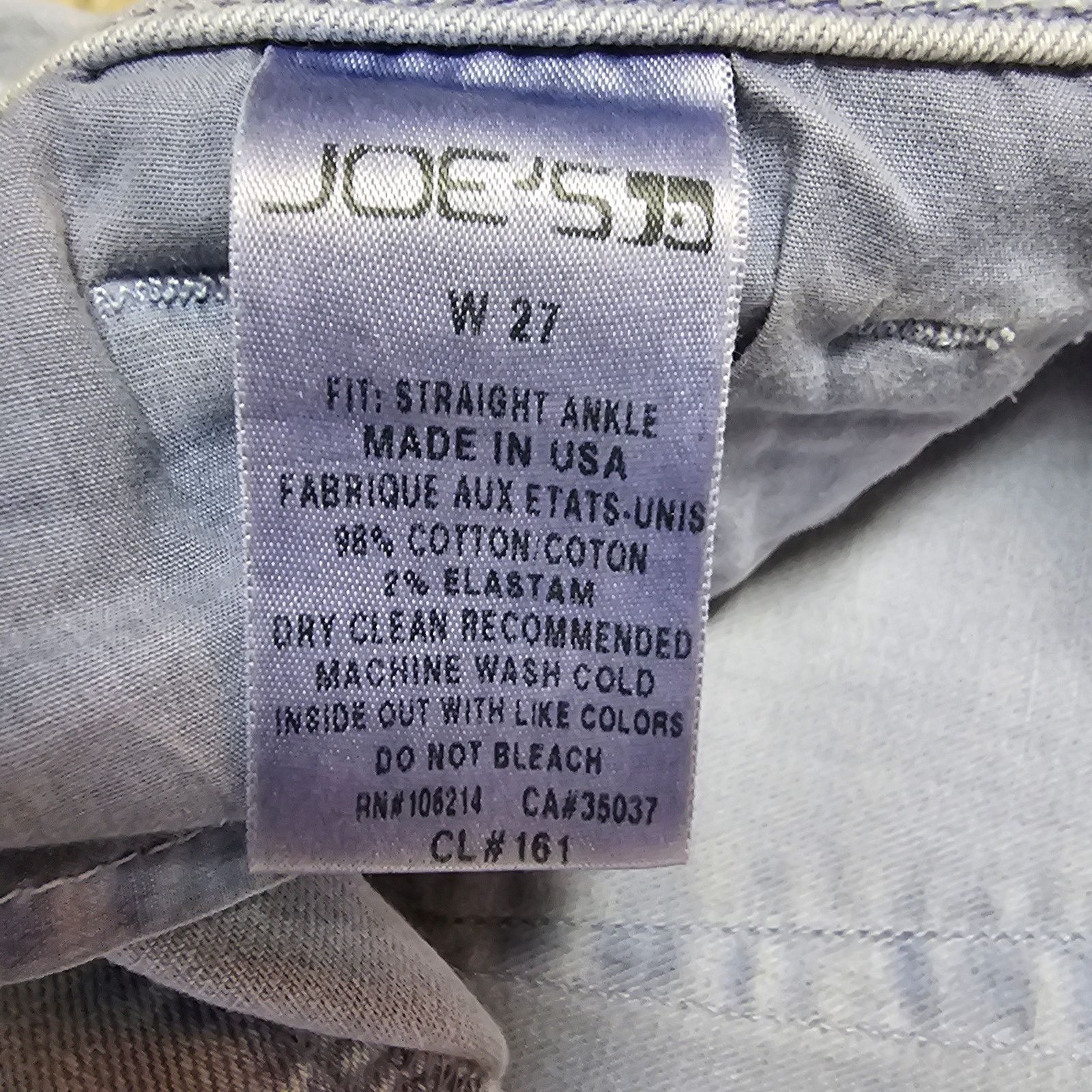 Joe Boxer Women's Joes Skinny Jeans Light Blue waist 27" inseam 28" Size 27" / US 4 / IT 40 - 4 Thumbnail