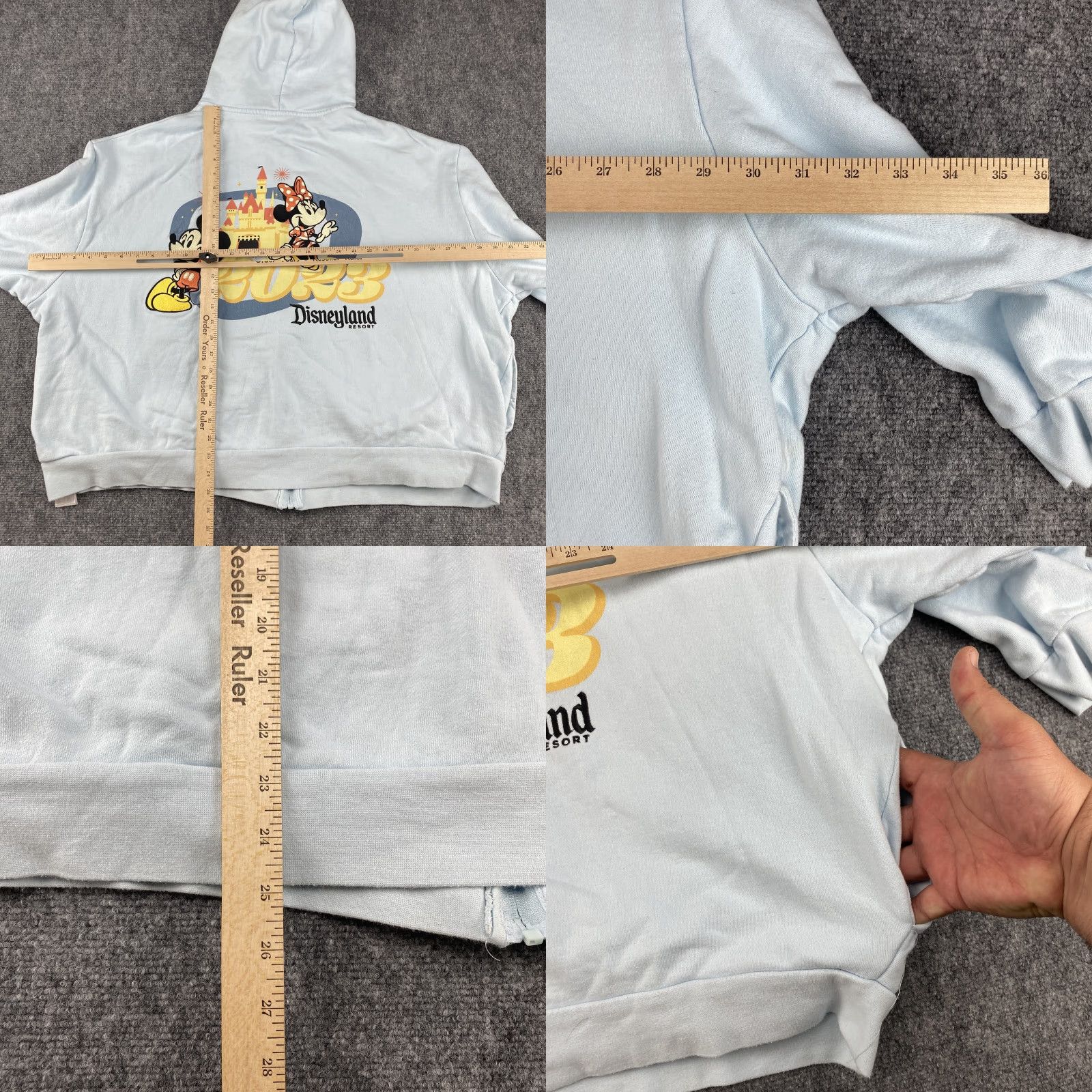 Disney Disney Hoodie Mens 3XL Blue 2023 Mickey Minnie Mouse Full Zip Fleece Jacket Size US XXL / EU 58 / 5 - 9 Thumbnail