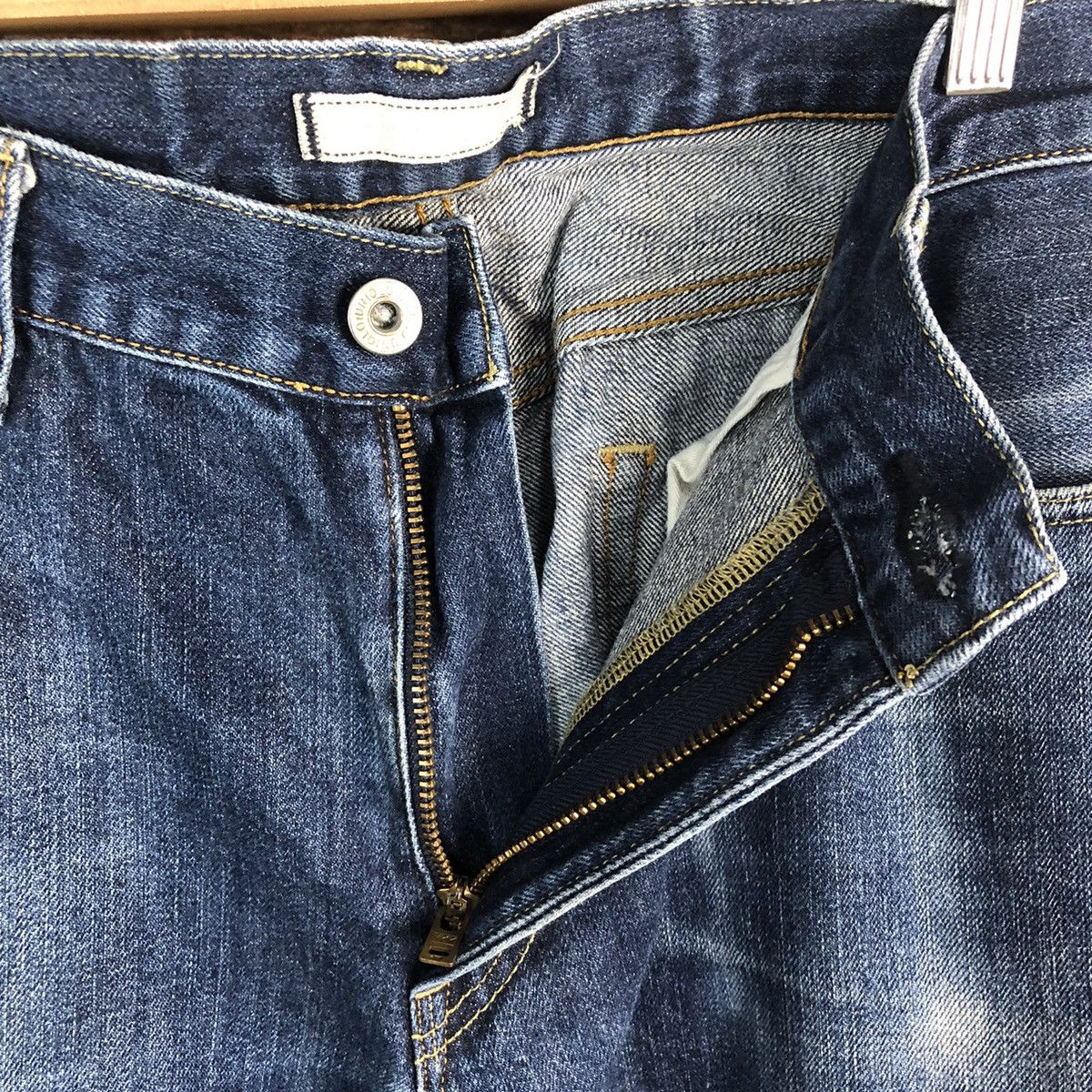 Japanese Brand Uniqlo japan Blue Distressed ripped Denim Pants #A1411 Size US 36 / EU 52 - 14 Thumbnail