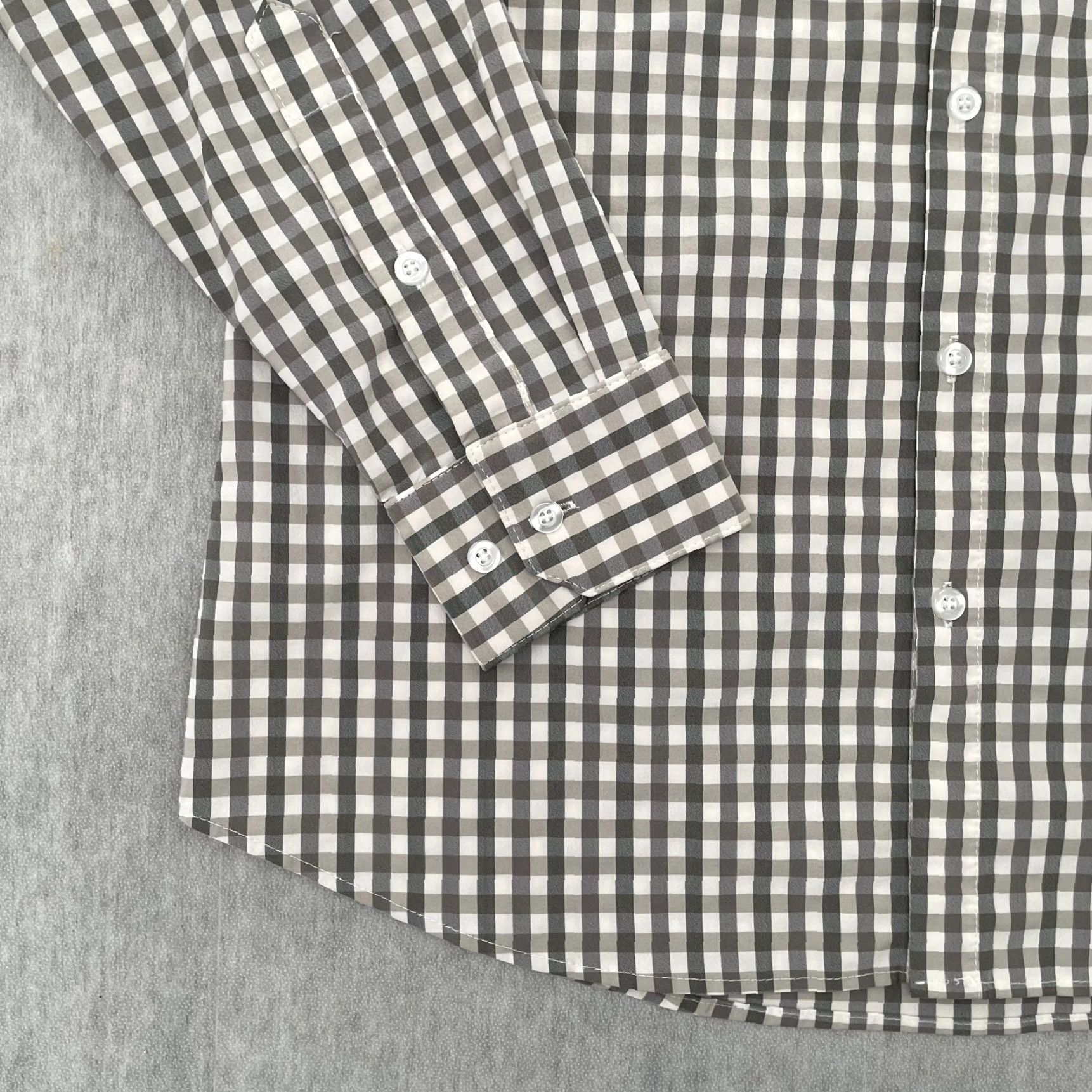 Mizzen+Main Mizzen+Main Shirt Adult Gray Button Up Performance Mens Large L Check Shirt Size US L / EU 52-54 / 3 - 4 Thumbnail