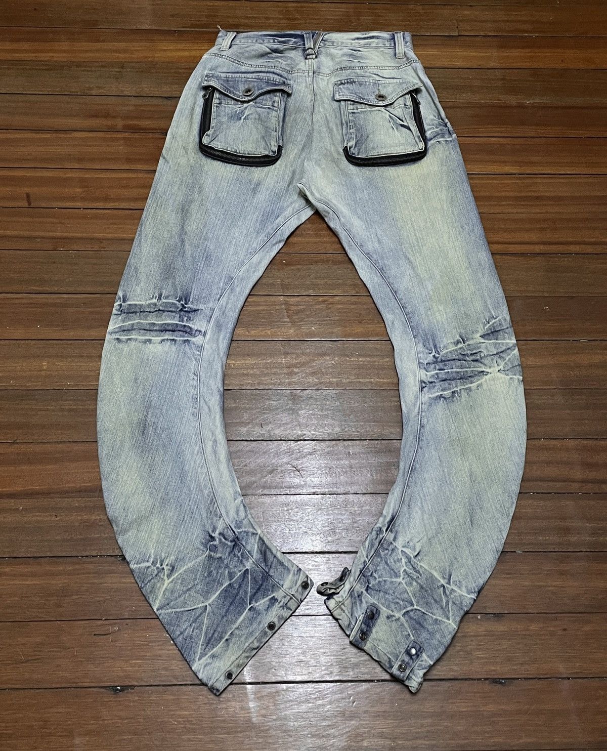 If Six Was Nine Very Rare Vintage Japanese Brand PPFM Curve Jeans 1990s Size US 31 - 2 Thumbnail