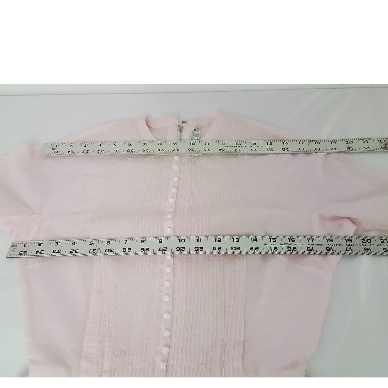 Other Vintage L'Aiglon Dress Women's Pale Pink Short Sleeve Size L / US 10 / IT 46 - 8 Thumbnail