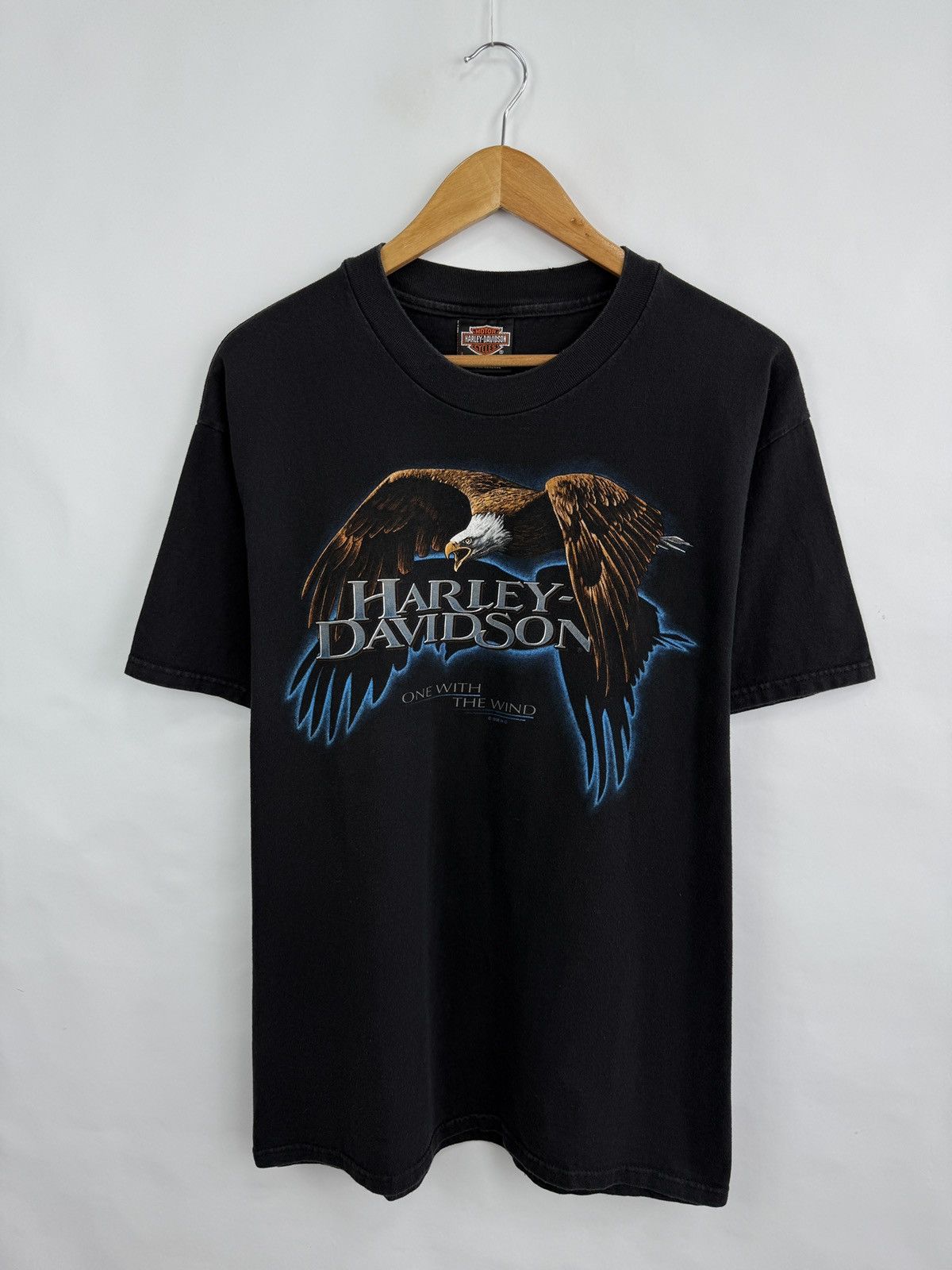Harley Davidson 🇺🇸 Vintage 1996 Harley Davidson One With The Wind T-Shirt 3d Size US L / EU 52-54 / 3 - 4 Thumbnail