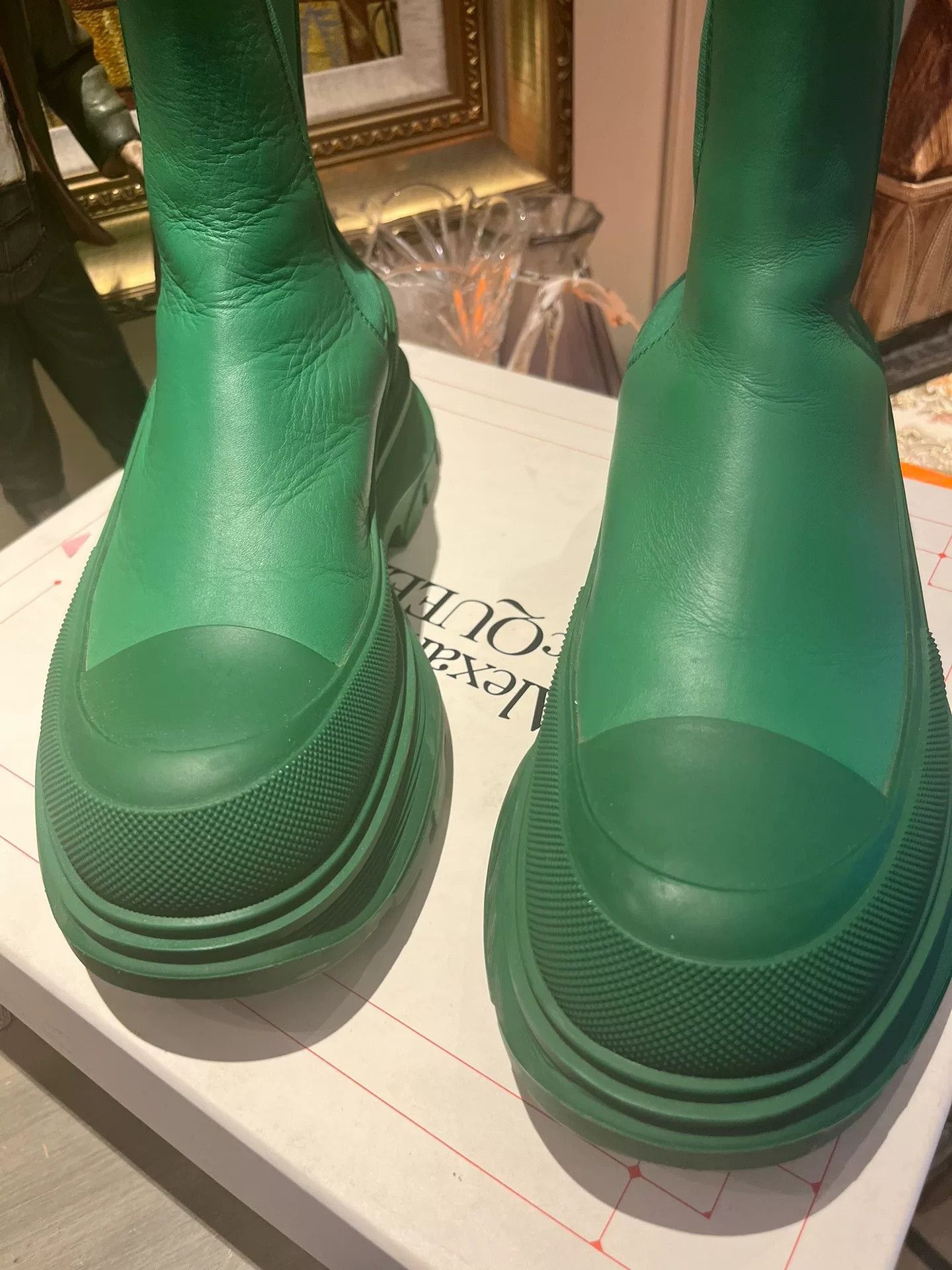 Alexander McQueen Alexander McQueen Green Tread Boots Size US 9 / EU 42 - 2 Thumbnail