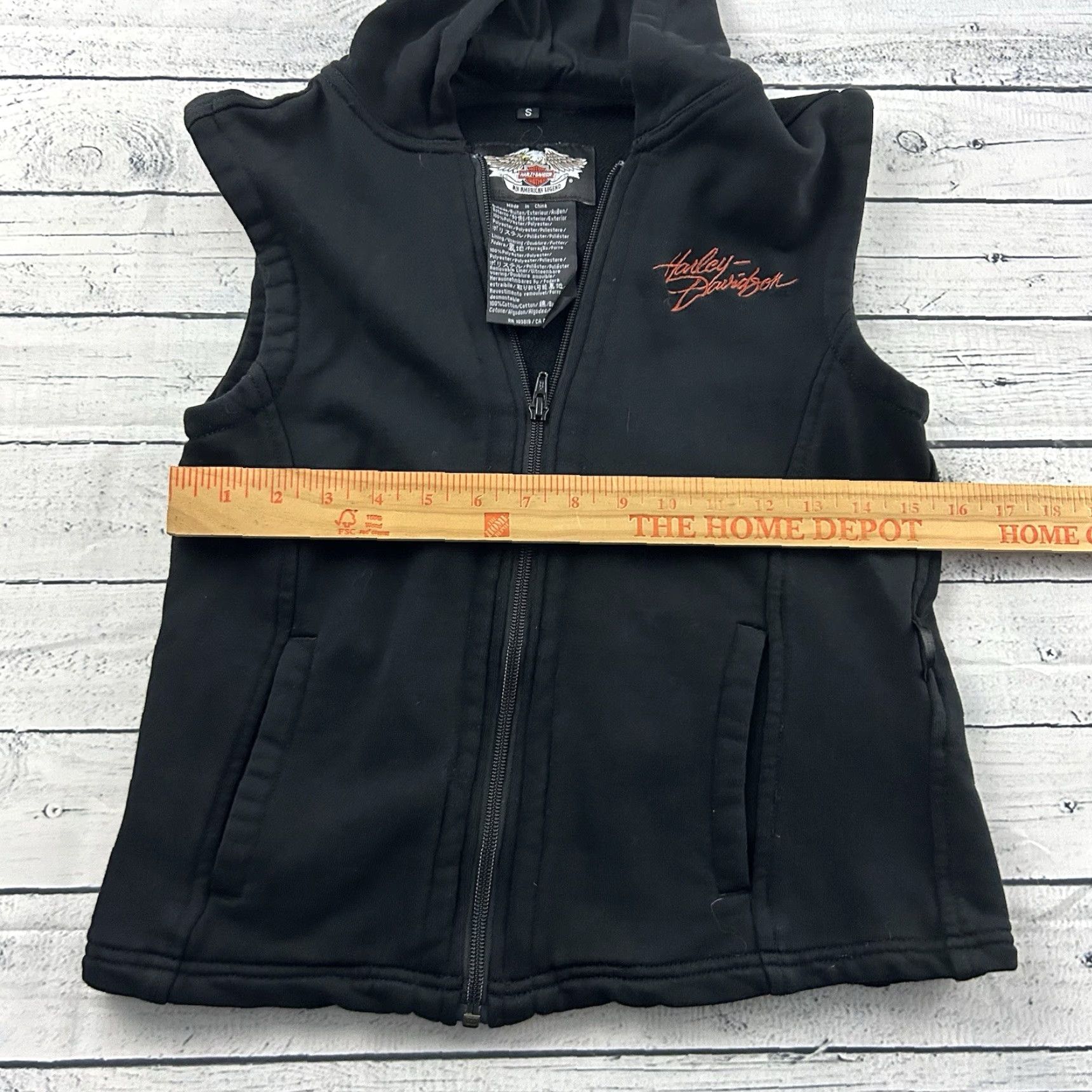 Harley Davidson Harley-Davidson Full Zip Hooded Vest Shirt Women S Black Harley-Davidson Vest Hooded Black Womens S Size S / US 4 / IT 40 - 5 Thumbnail