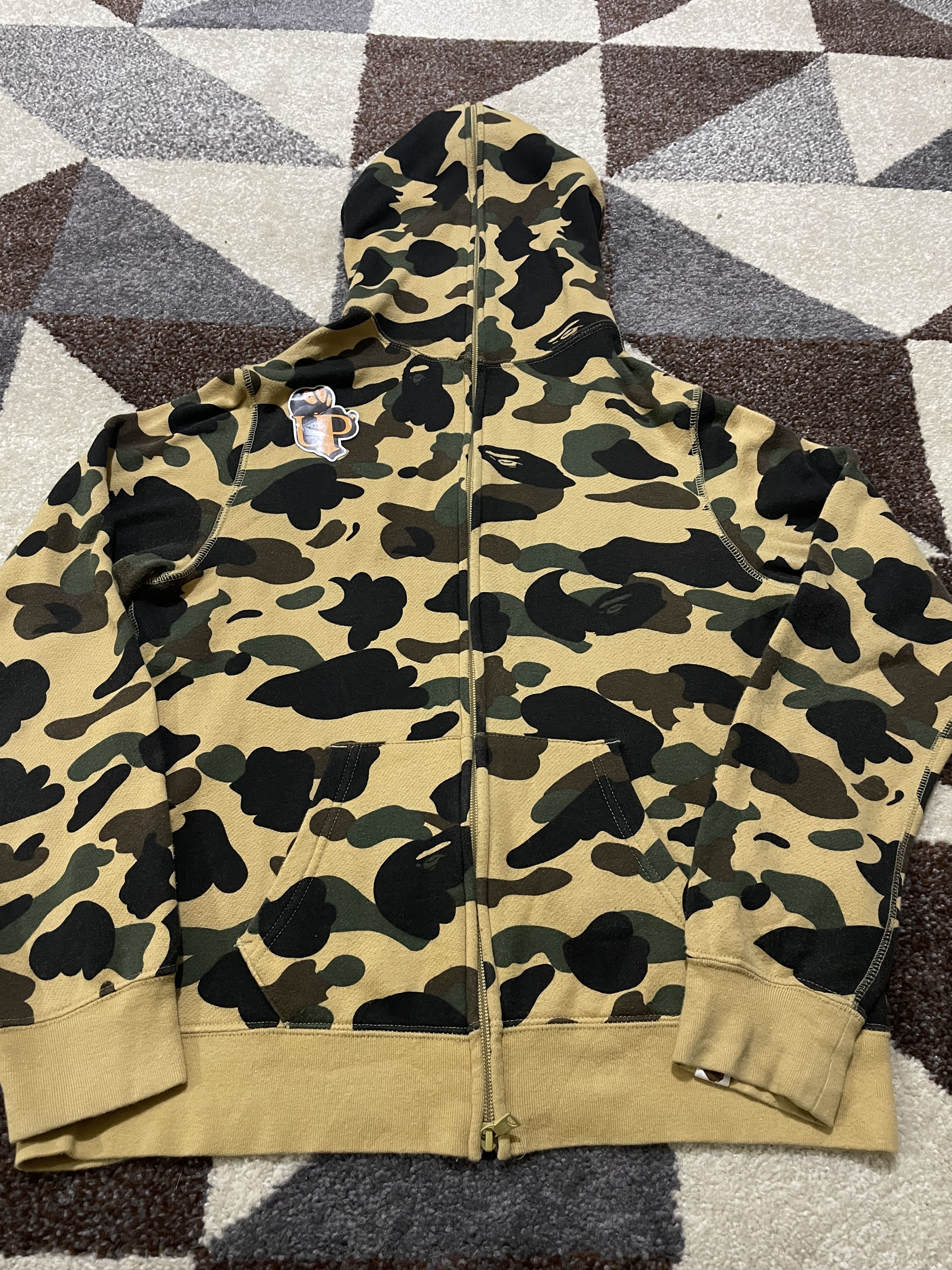 Bape Bape 1st Camo Yellow Full zip Hoodie Size S / US 4 / IT 40 - 4 Thumbnail