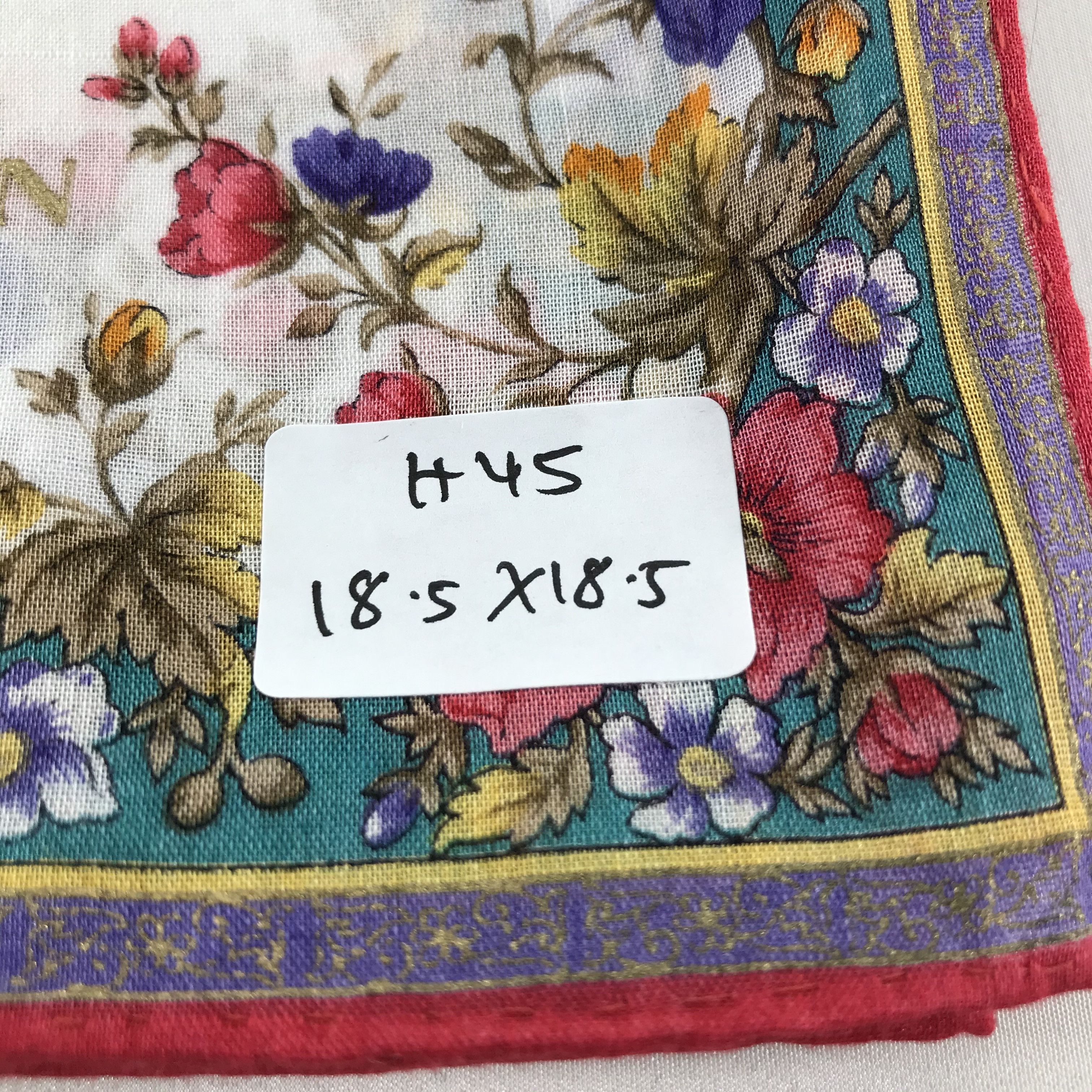 Lanvin Lanvin Floral Handkerchief Neckerchief Bandana H45 Size ONE SIZE - 9 Thumbnail