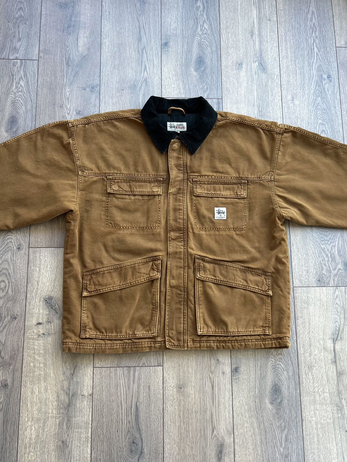Stussy Stussy Washed Canvas Shop Jacket Bronze XXL Size US XXL / EU 58 / 5 - 3 Thumbnail