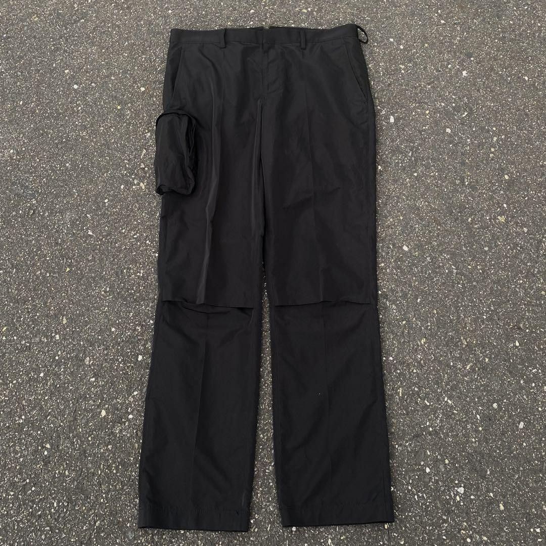 image of Undercover Ss20 Nylon Knee Slit Cargo Pants in Black, Men's (Size 30)