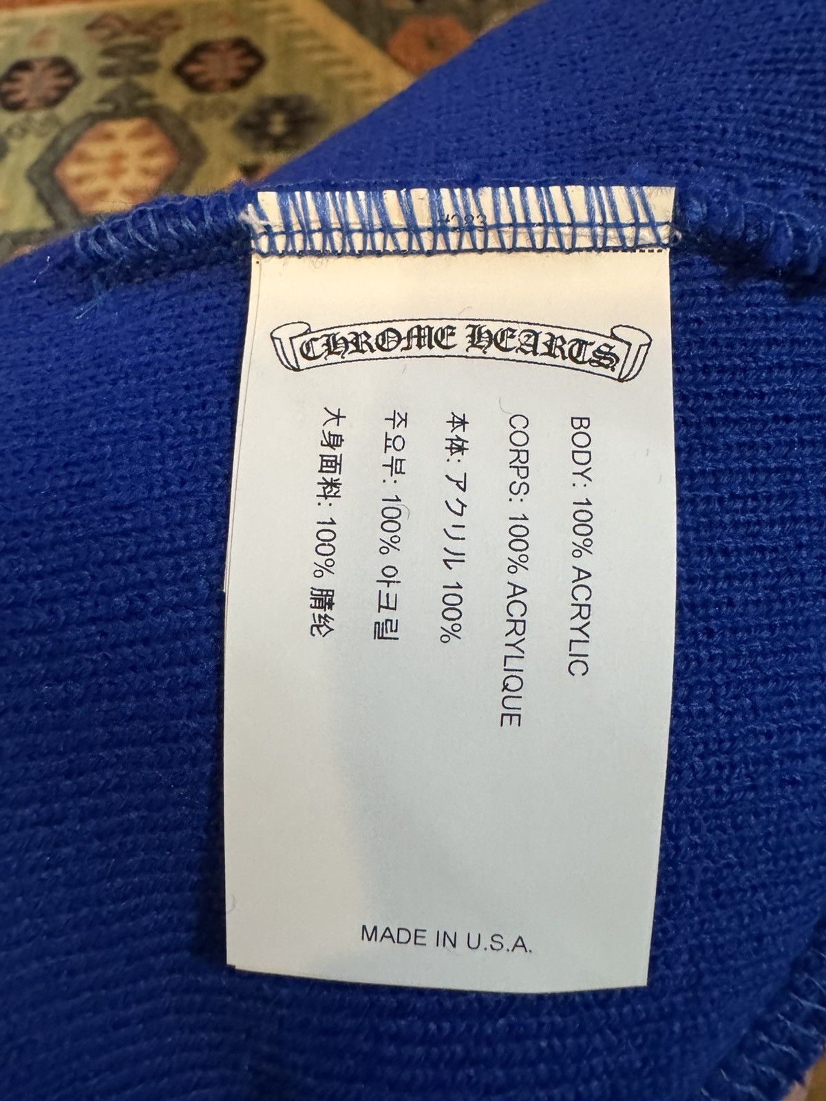 Chrome Hearts CHROME HEARTS BLUE WATCH CAP BEANIE ONLINE EXCLUSIVE Size ONE SIZE - 6 Thumbnail
