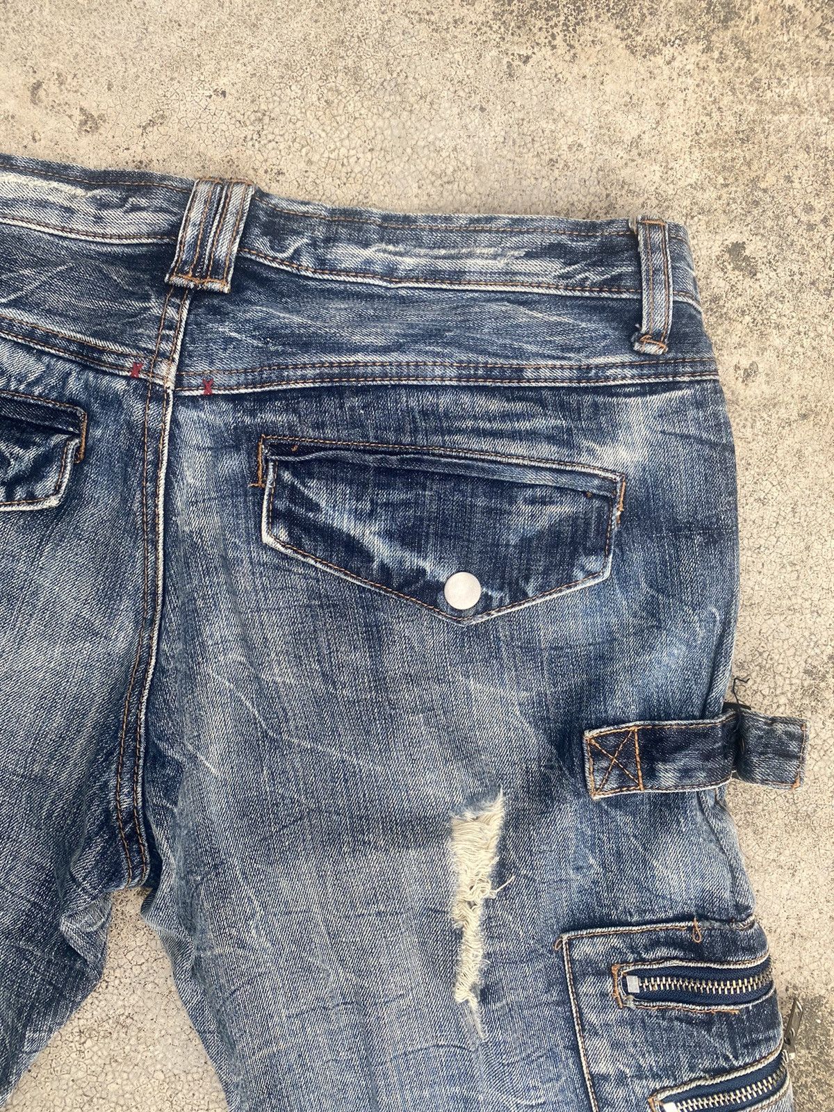 If Six Was Nine × Japanese Brand Flare Jeans Semantic Design Cargo Multipocket Bootcut Size US 33 - 21 Thumbnail