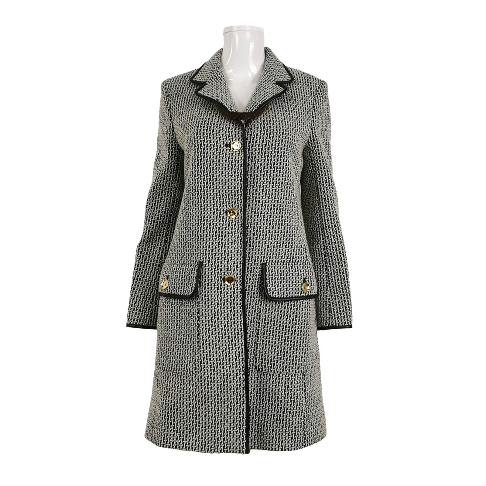 Louis Vuitton Louis Vuitton Wool Blend Tweed Coat Size 34 Size XS / US 0-2 / IT 36-38 - 1 Thumbnail