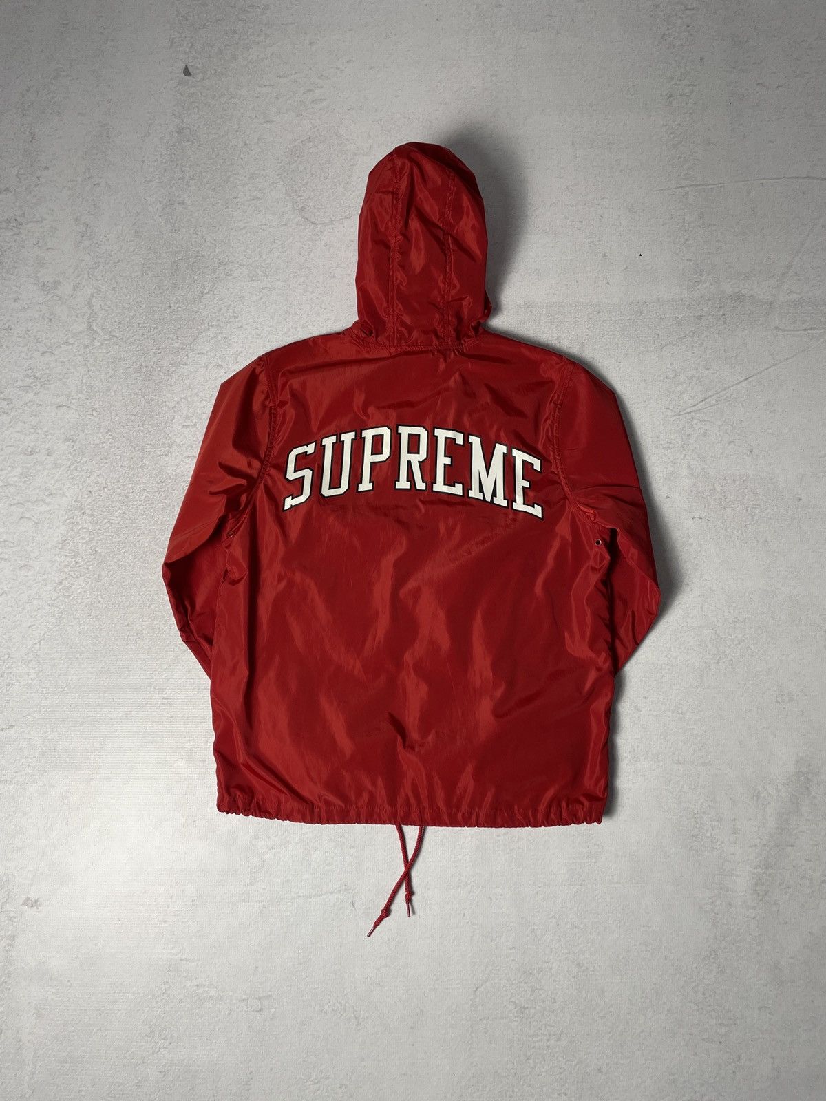 image of Champion Ss16 Half-Zip Windbreaker in Red, Men's (Size Medium)
