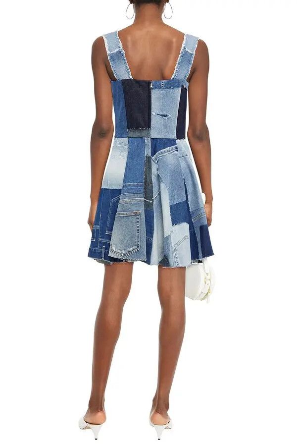 Dolce & Gabbana o1y0825 Denim Mini Dress in Blue Size XS / US 0-2 / IT 36-38 - 3 Thumbnail