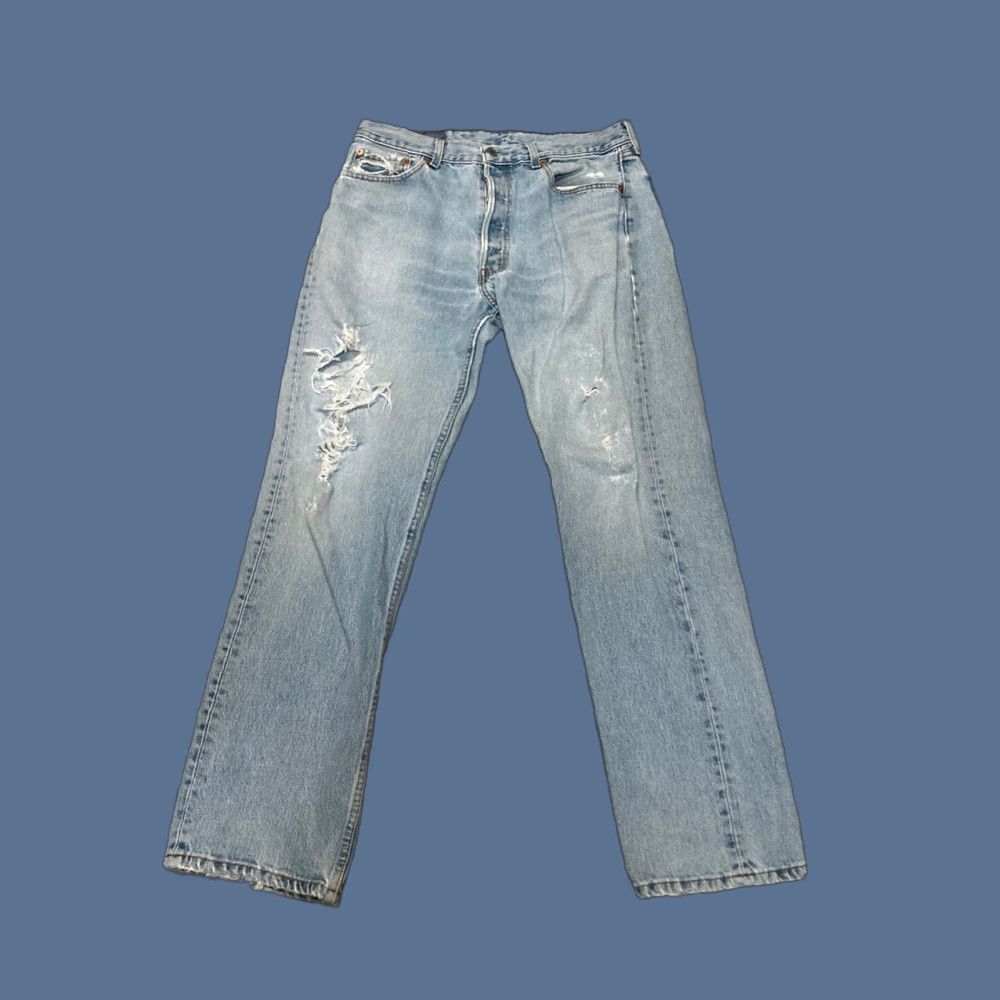 Levi's VINTAGE Levi's 501 XX Jeans Men Denim Distressed Distressed USA Button Fly 34x32 Blue 34 Regular Straight 32in Inseam Size US 34 / EU 50 - 1 Thumbnail