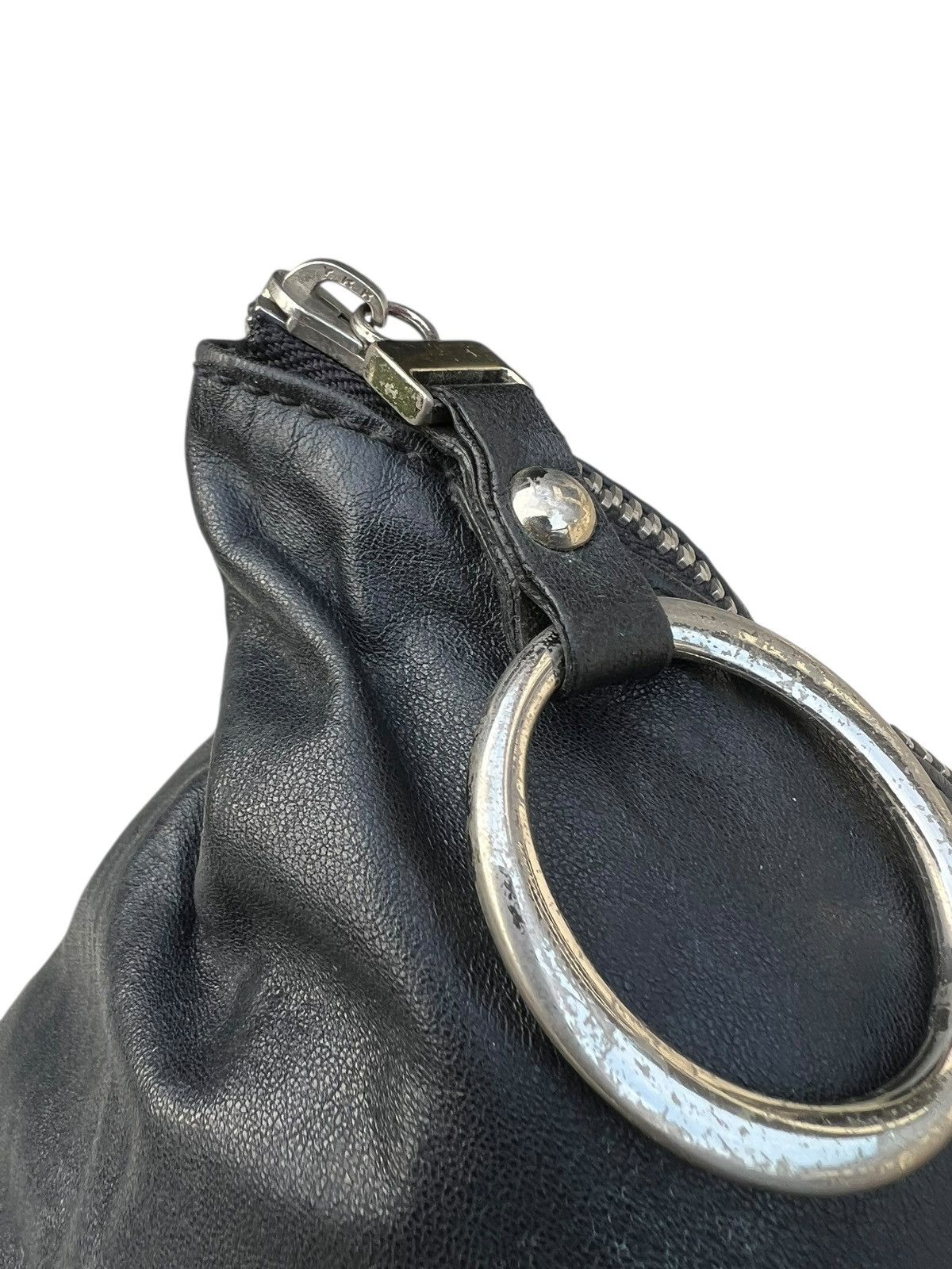 Leather Vintage 90s Martine Sitbon Distressed Patina Leather Bag Size ONE SIZE - 18 Thumbnail