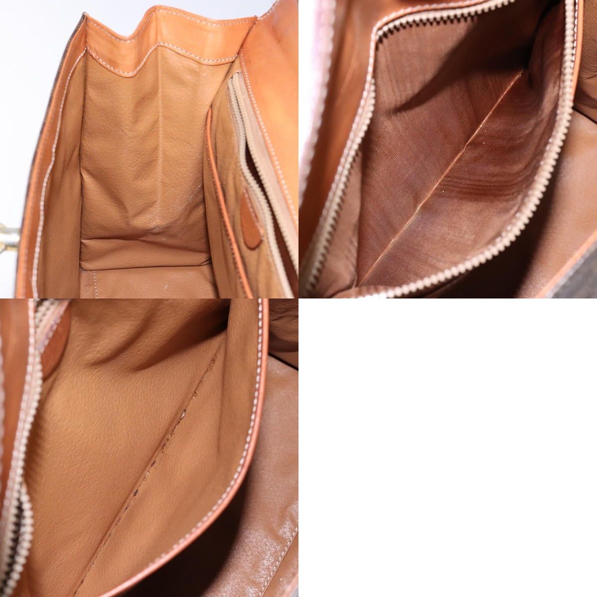 Celine CELINE Macadam Canvas Hand Bag Pvc Leather Brown Gold Size ONE SIZE - 13 Thumbnail