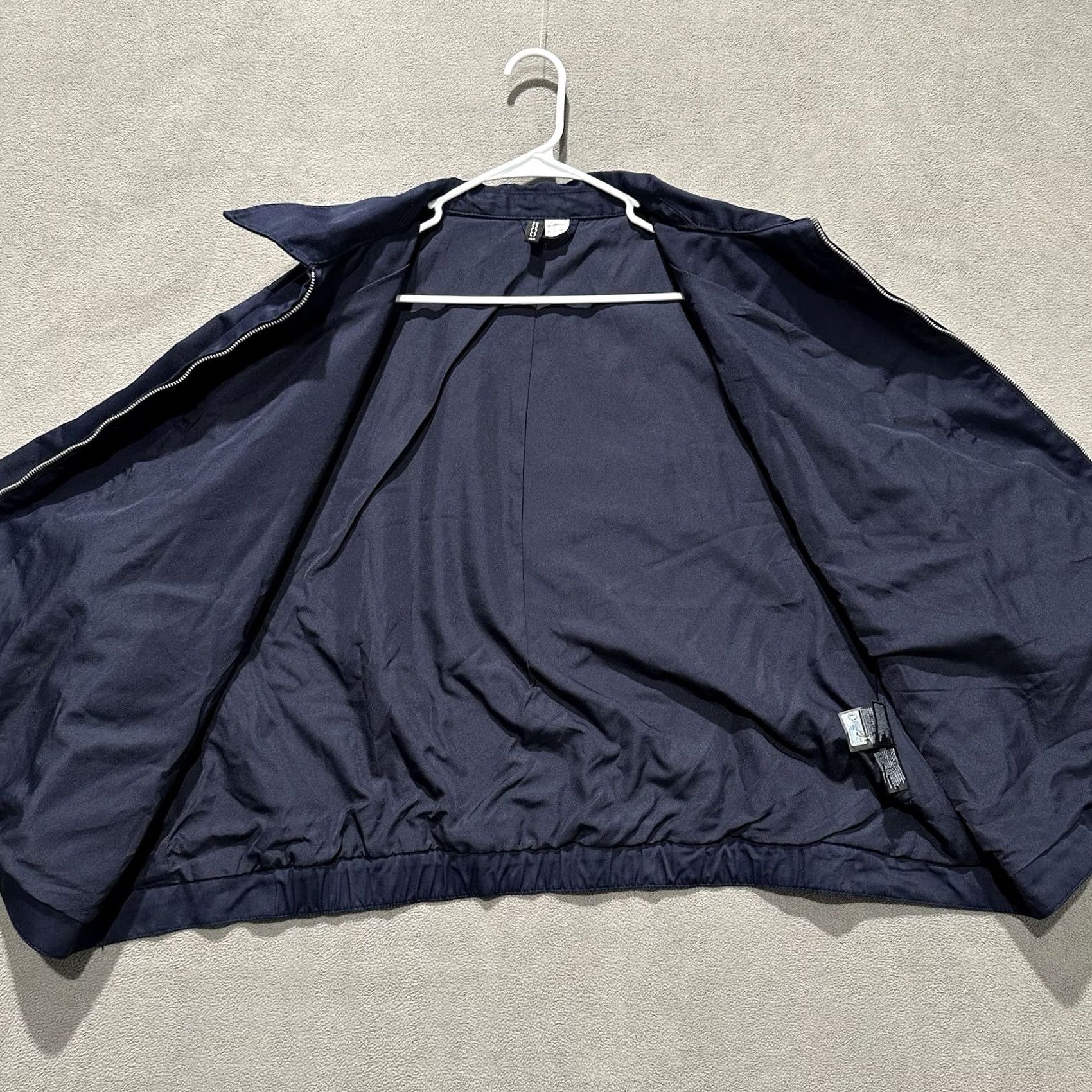H&M Divided By H&M Twill Jacket Womens 4XL Navy Blue Full Zip Workwear Midweight GUC Size XXL / US 16-18 / IT 52-54 - 3 Thumbnail