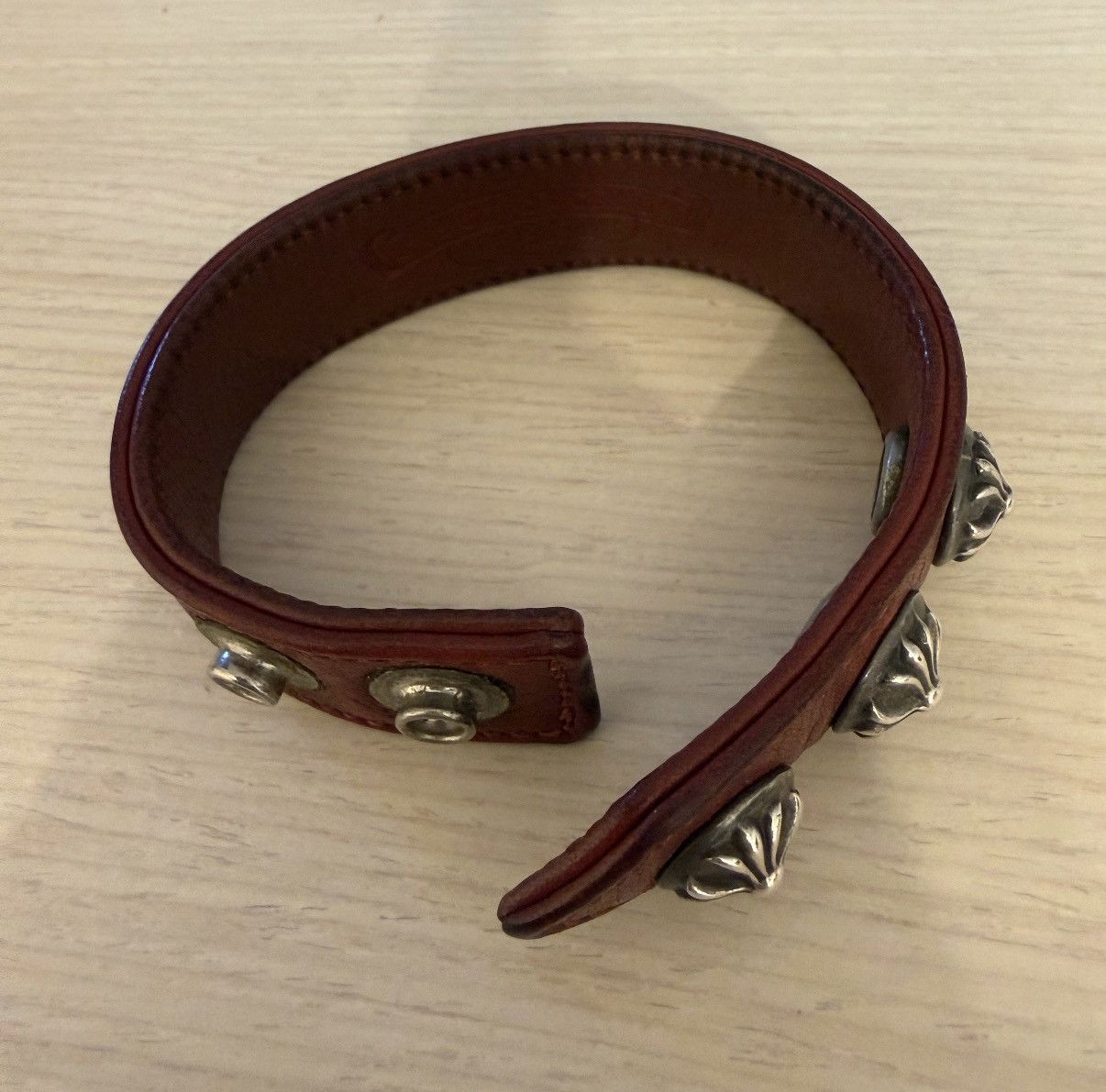 Chrome Hearts Chrome Hearts Cross Leather Bracelet Size ONE SIZE - 4 Thumbnail
