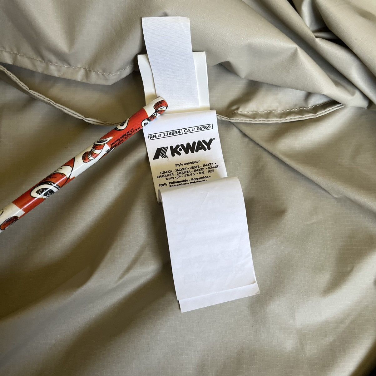 Comme des Garcons PLAY × K-Way Comme des Garcons Play K Way Full Zip Packable Jacket Beige Size US XXL / EU 58 / 5 - 13 Thumbnail