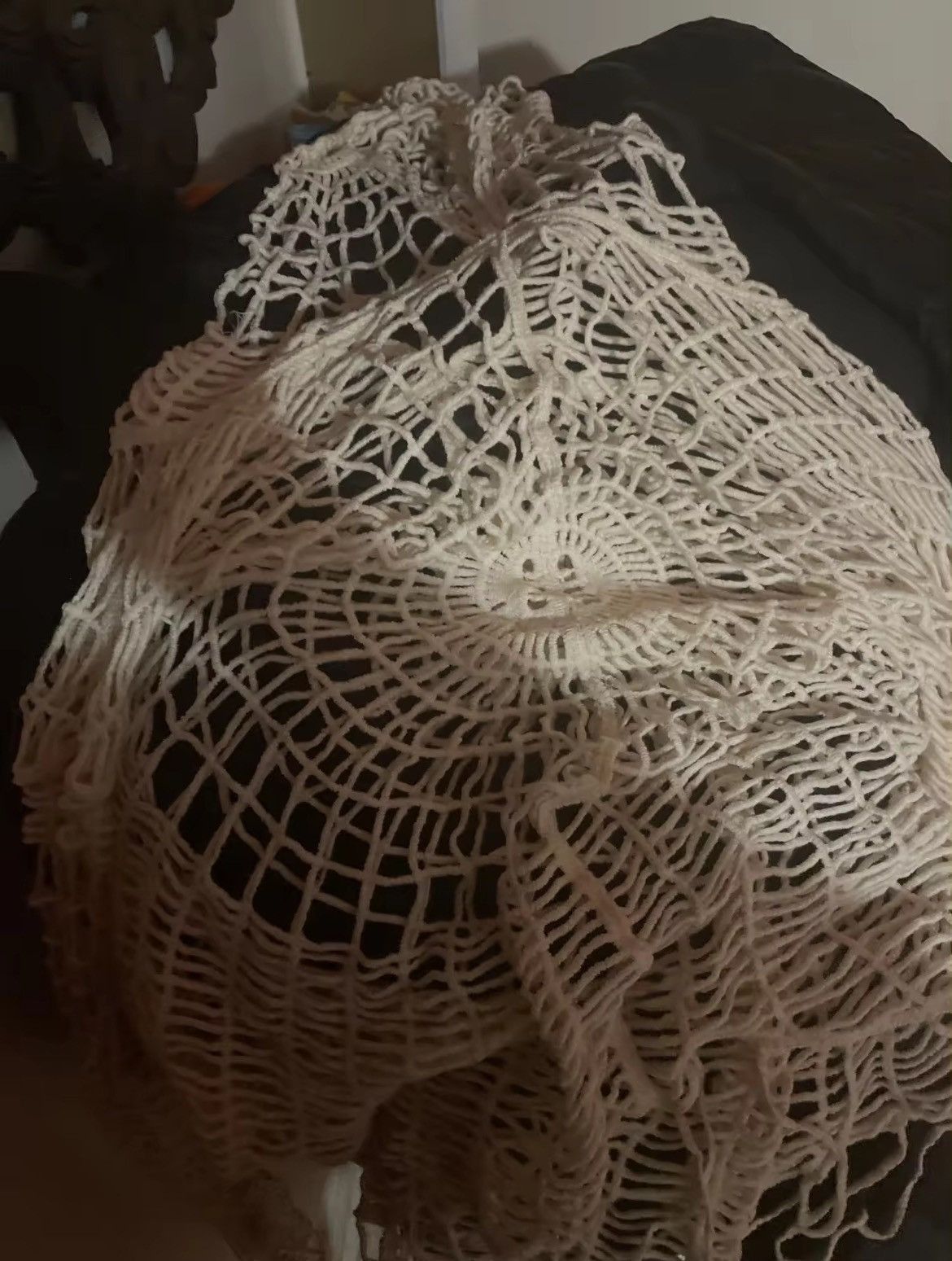 Other Y2K Spider Web with Holes Hooded Pullover Knitted Sweater Size US L / EU 52-54 / 3 - 2 Thumbnail