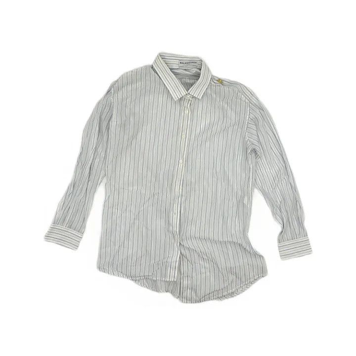 Balenciaga Balenciaga Casual Striped Long Sleeve Shirt Size US S / EU 44-46 / 1 - 1 Thumbnail