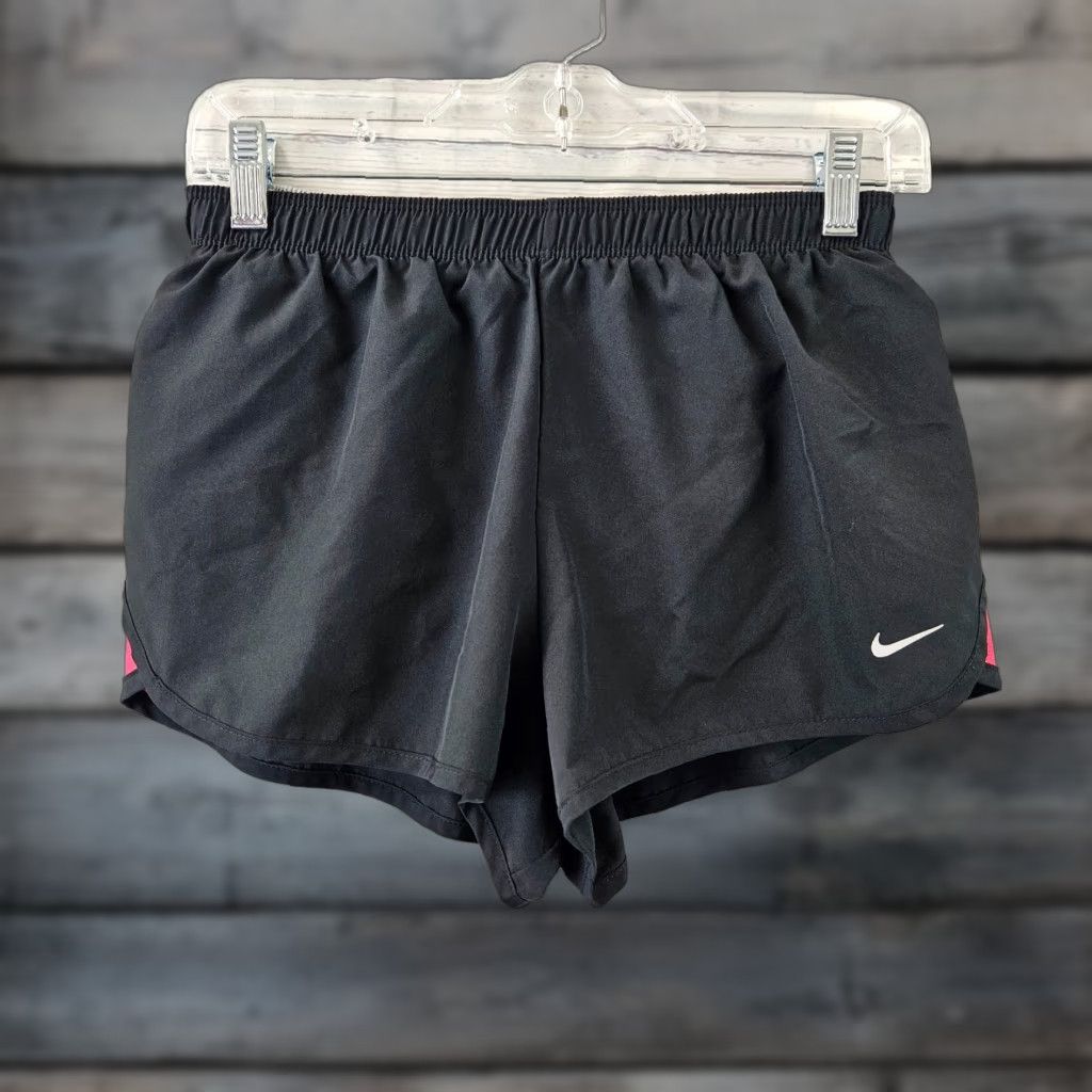 Nike Nike Dri-Fit Womens Shorts Sz Small Black Pink High Rise Pull On Size 28" / US 6 / IT 42 - 1 Thumbnail