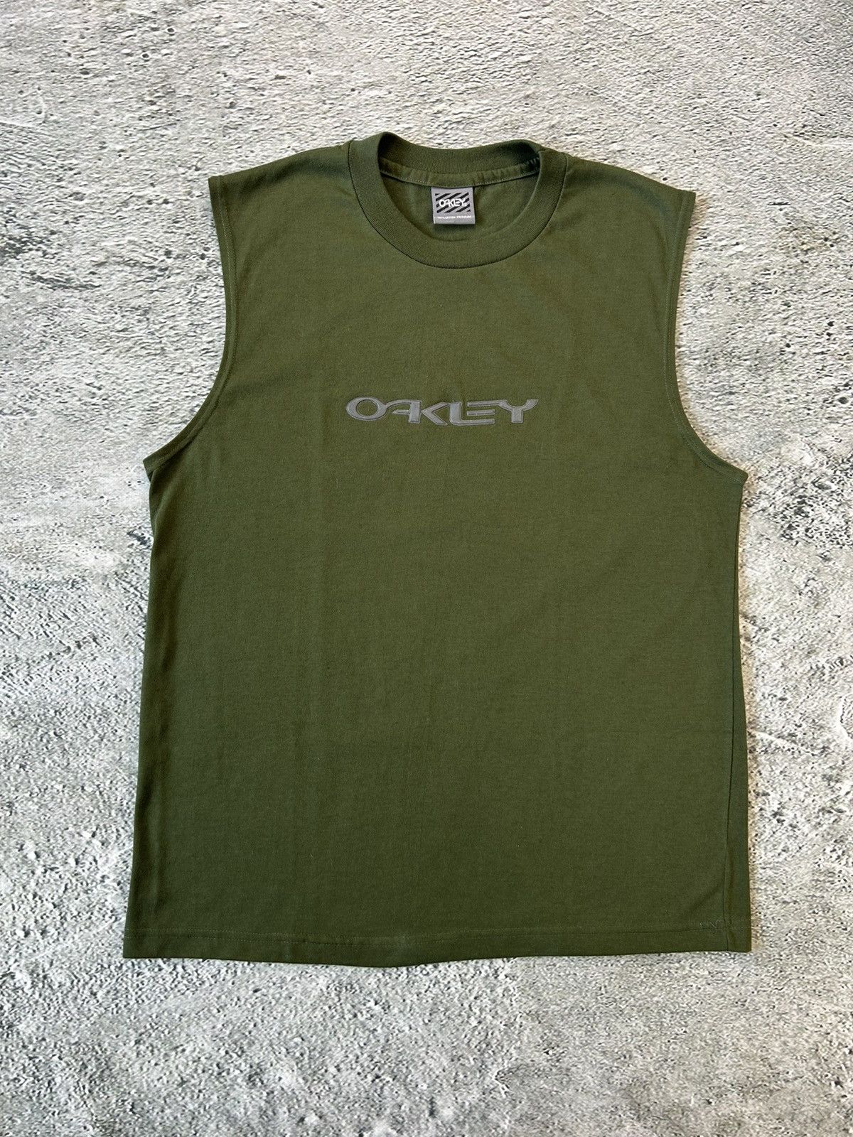 Oakley Oakley tank top khaki green big logo Y2K Size US L / EU 52-54 / 3 - 1 Thumbnail