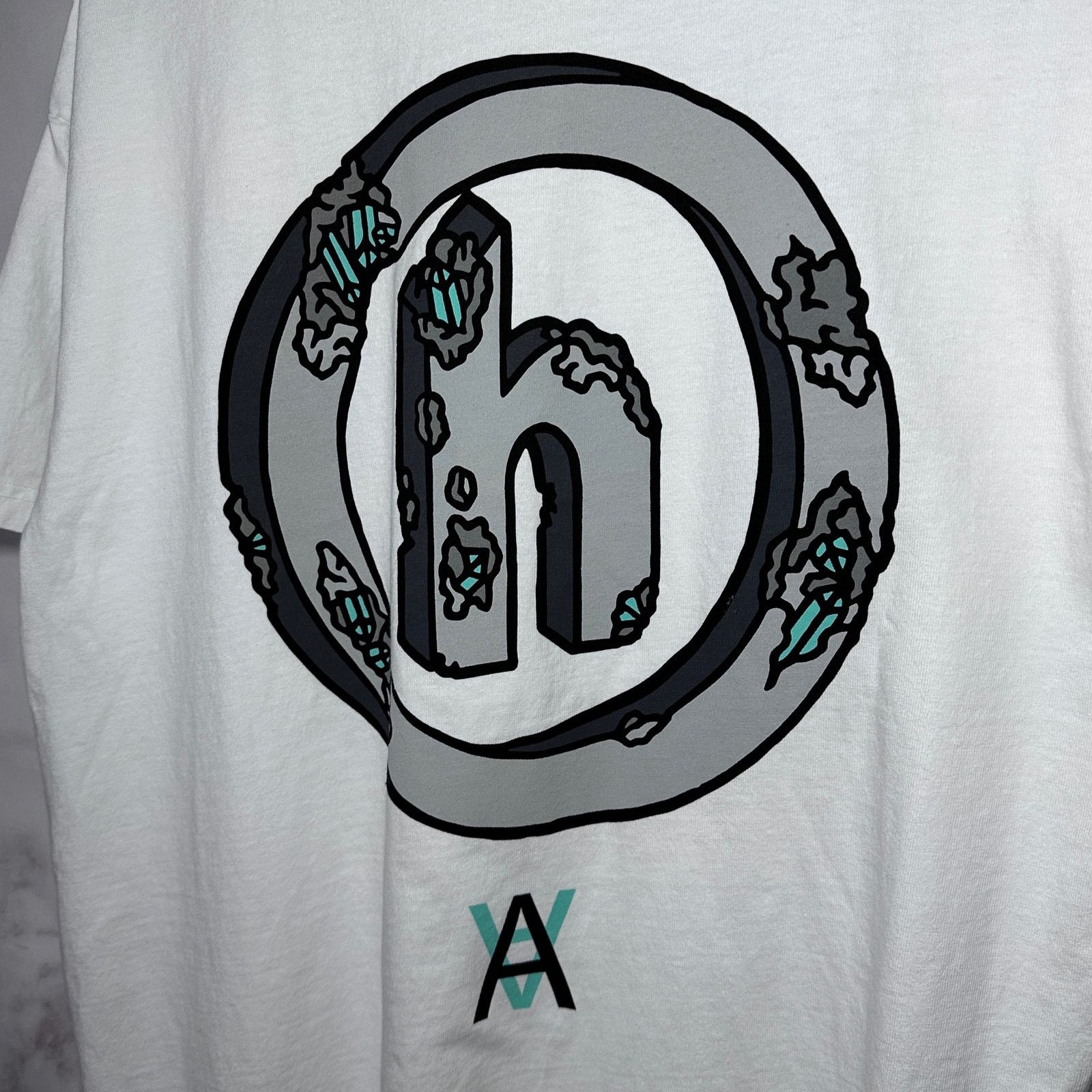 HIDDEN Hidden NY x Daniel Arsham White Eroded Logo Tee | Grailed