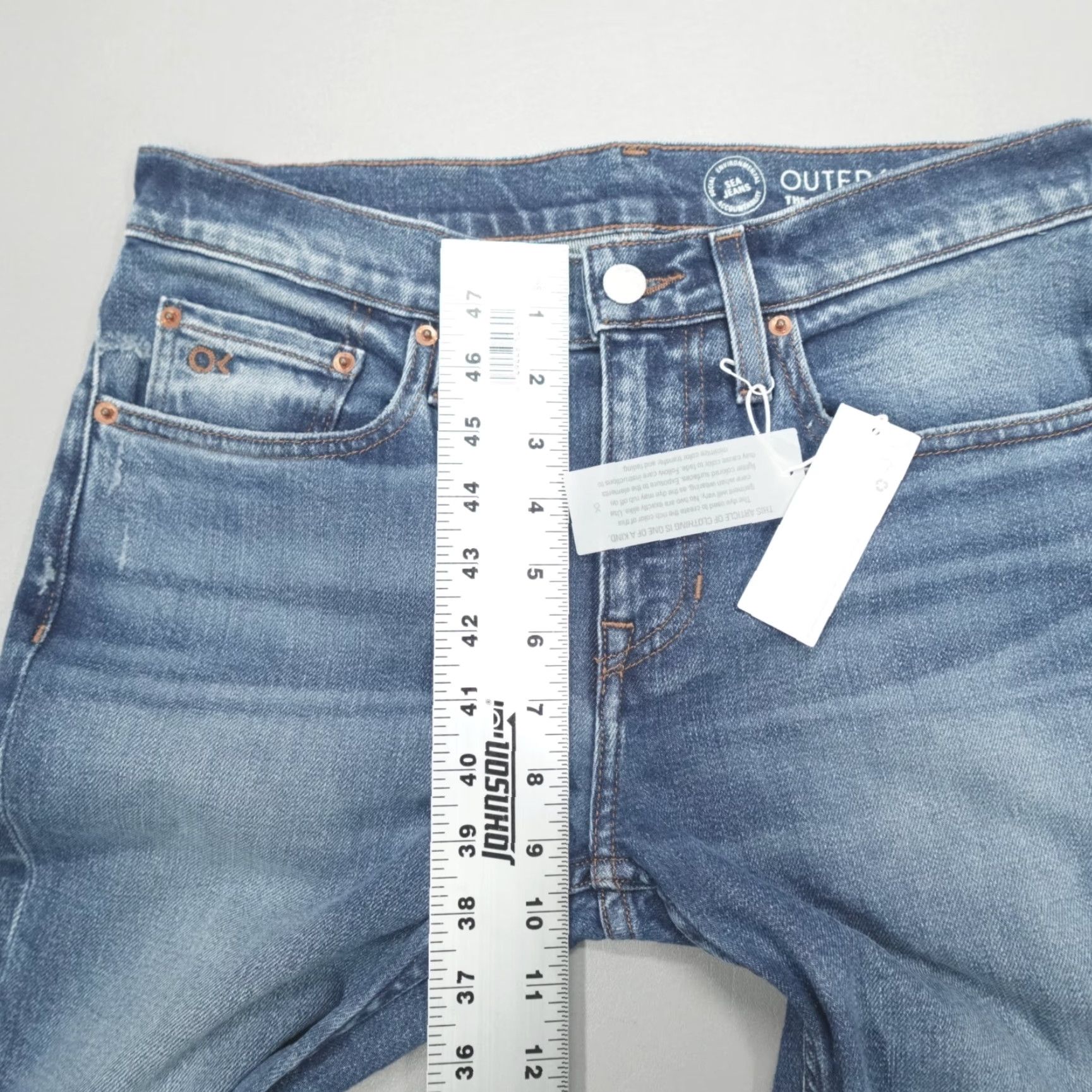 Outerknown Outerknown Sea Jeans The Cove Slim Denim Men's 28x30 Organic Cotton Jeans Slim Blue 5-Pocket Regular Mens Size US 28 / EU 44 - 7 Thumbnail